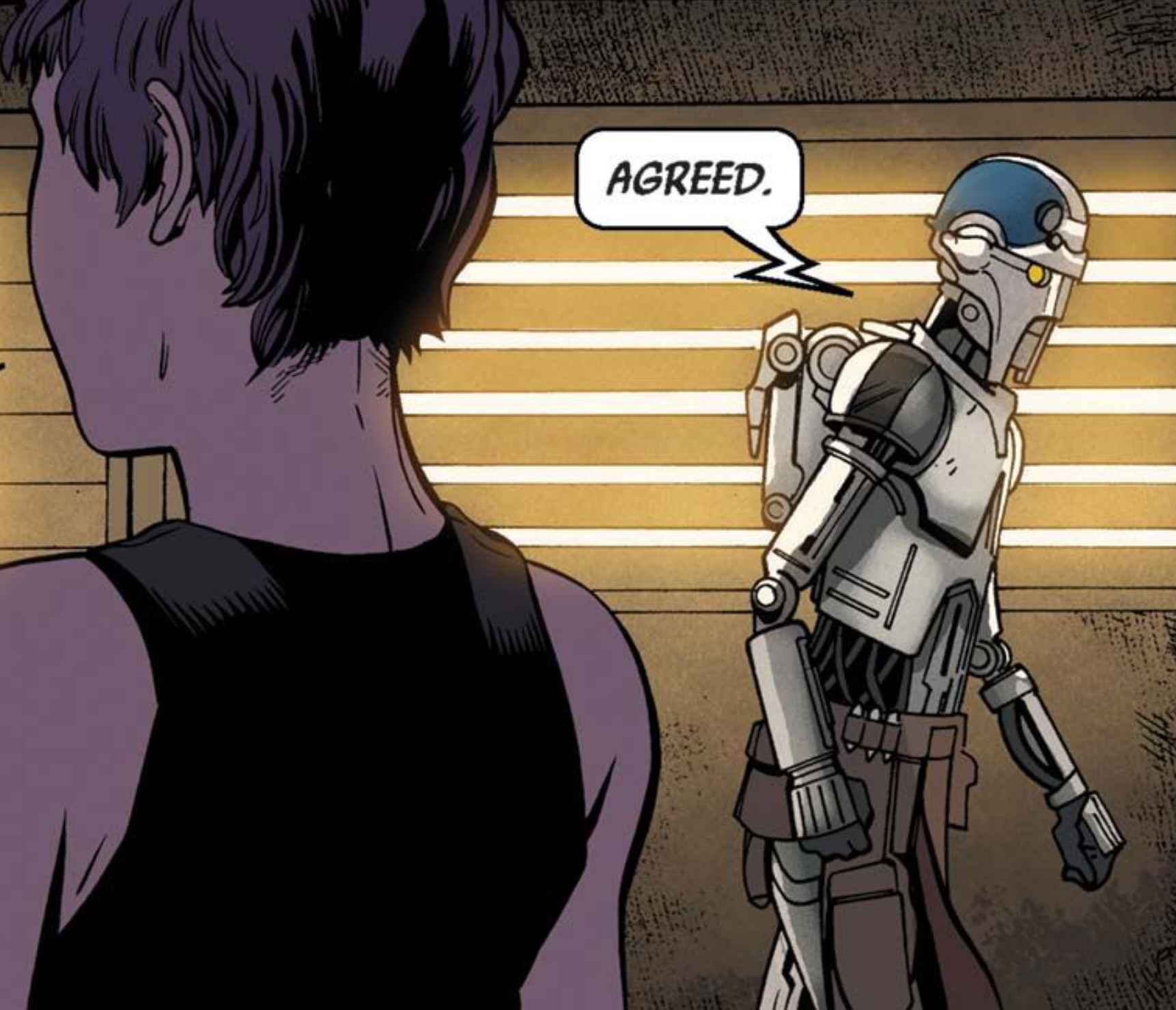 L3-37 in a Star Wars comic panel: "Agreed."