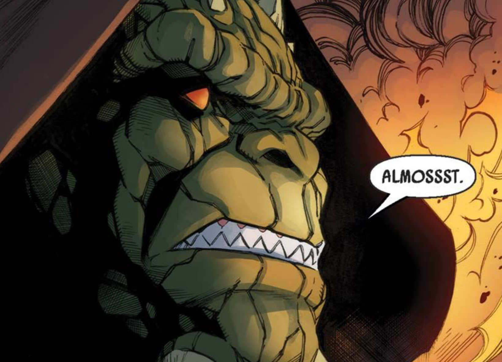 Sskeer in a Star Wars comic panel: "Almosst."