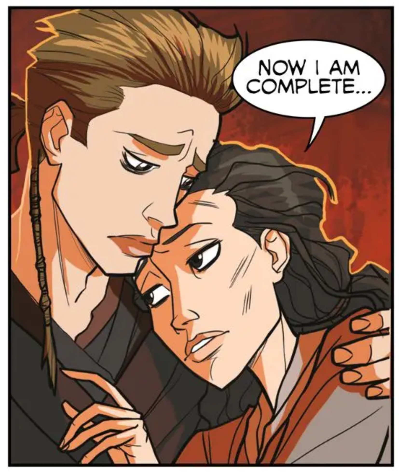 Anakin Skywalker & Padmé Amidala in a Star Wars comic panel: "Now I am complete..."