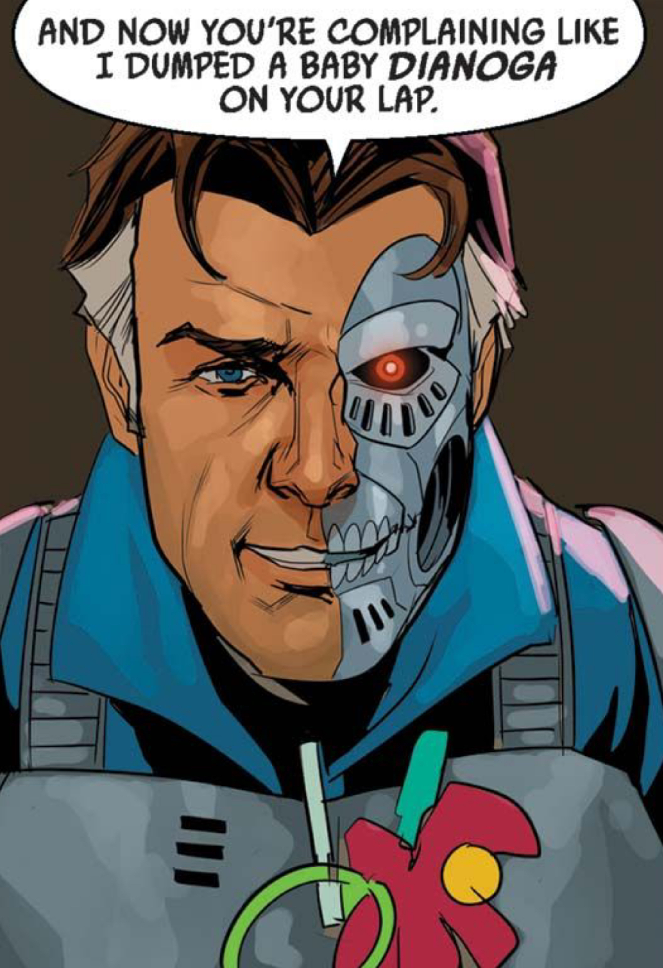 Beilert Valance in a Star Wars comic panel: "And now you’re complaining like I dumped a baby dianoga on your lap."