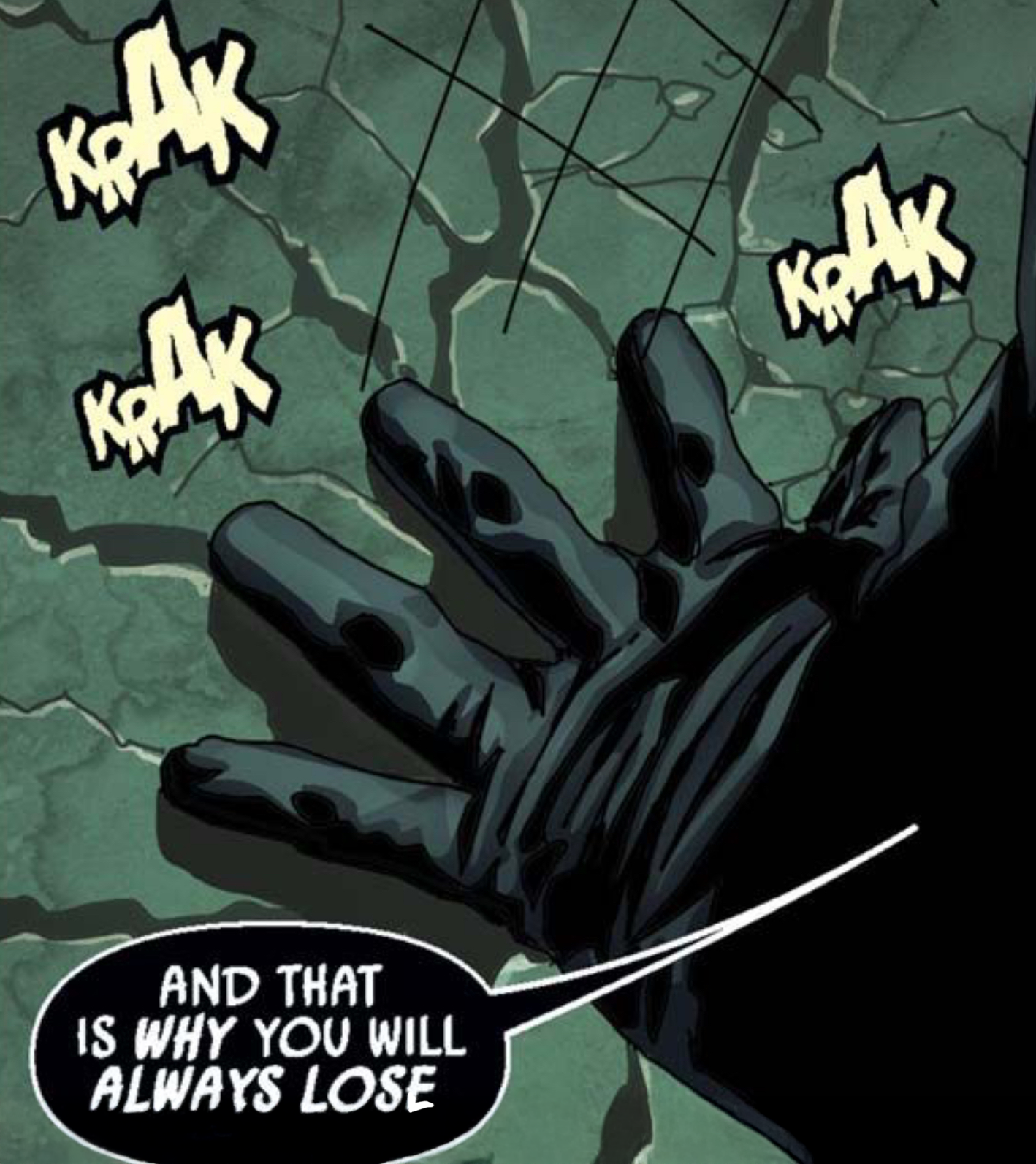 Darth Vader in a Star Wars comic panel: "And that is why you will always lose"