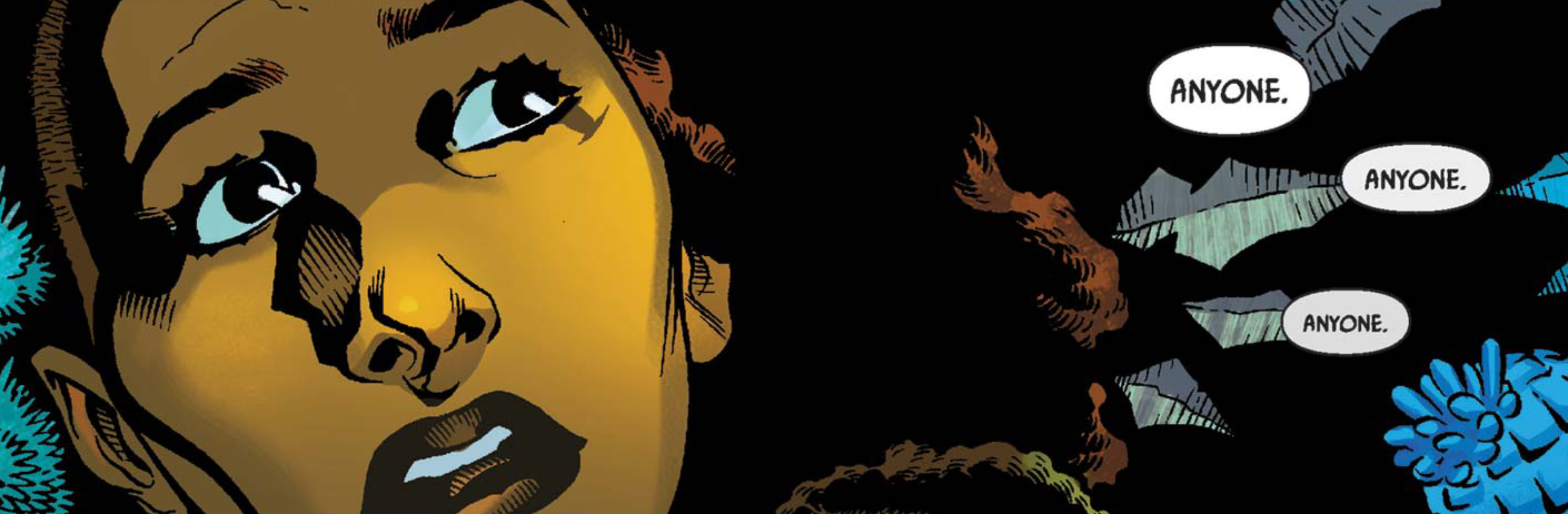 Sana Starros in a Star Wars comic panel: "Anyone. Anyone. Anyone."