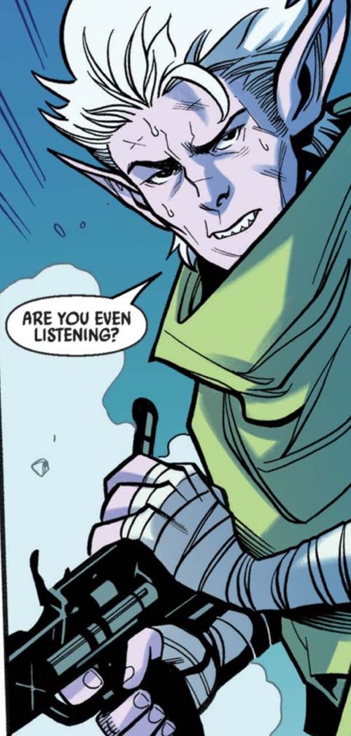 Jarael in a Star Wars comic panel: "Are you even listening?"