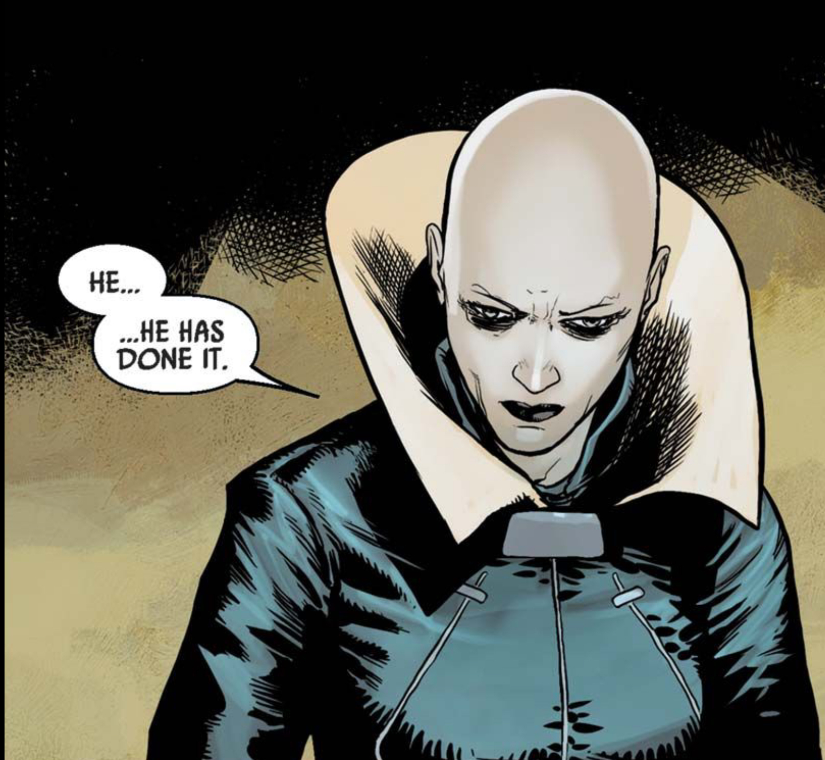 Sly Moore in a Star Wars comic panel: "He... ...he has done it."