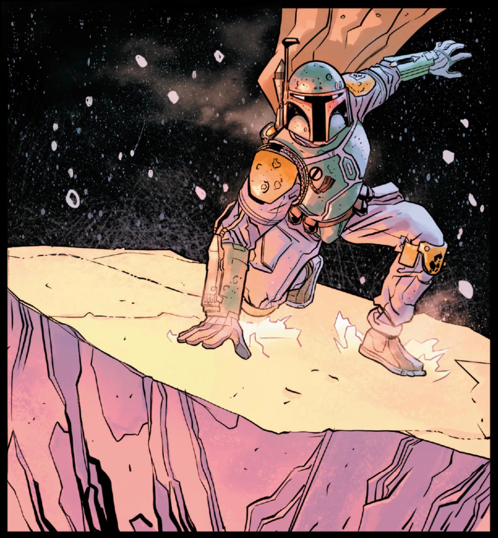 Star Wars comic panel: Boba Fett