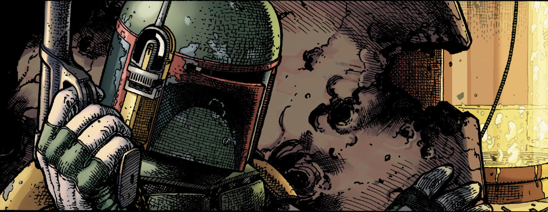 Star Wars comic panel: Boba Fett