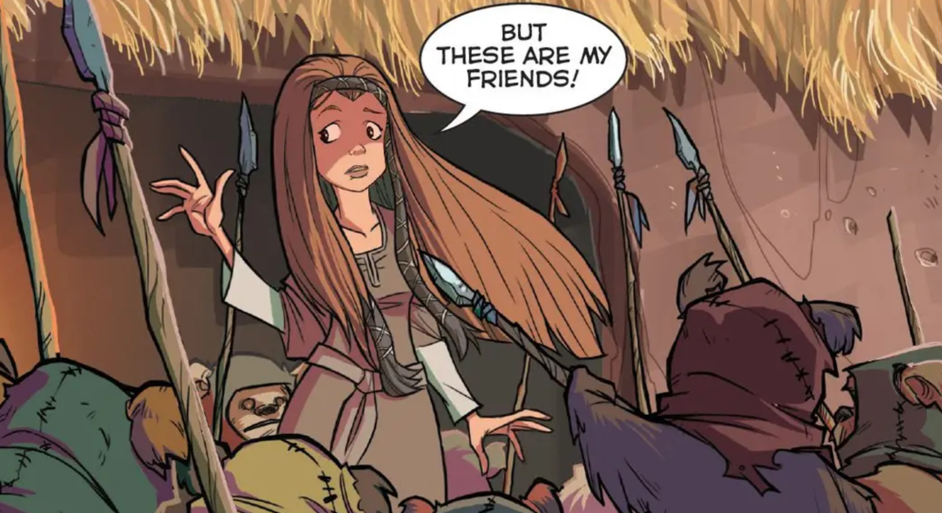 Leia Organa in a Star Wars comic panel: "But these are my friends!"