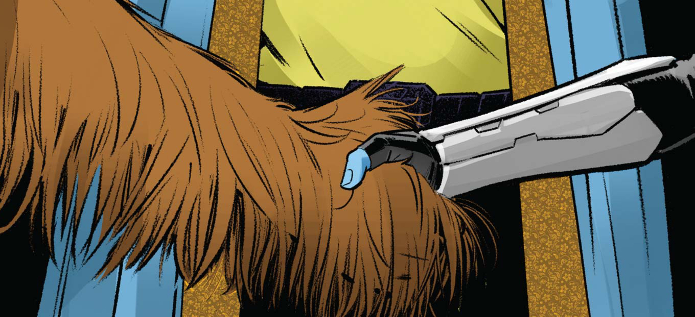 Star Wars comic panel: Chewbacca & Lando Calrissian