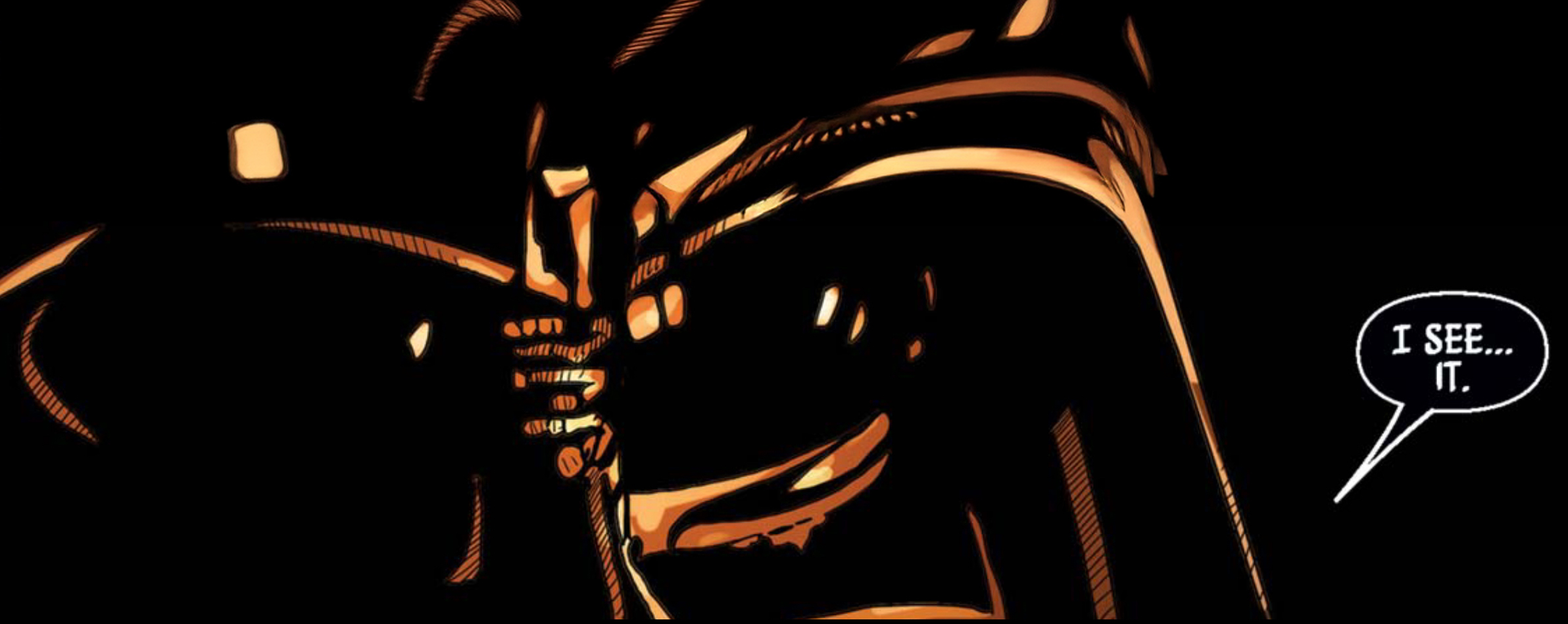 Darth Vader in a Star Wars comic panel: "I see... it."
