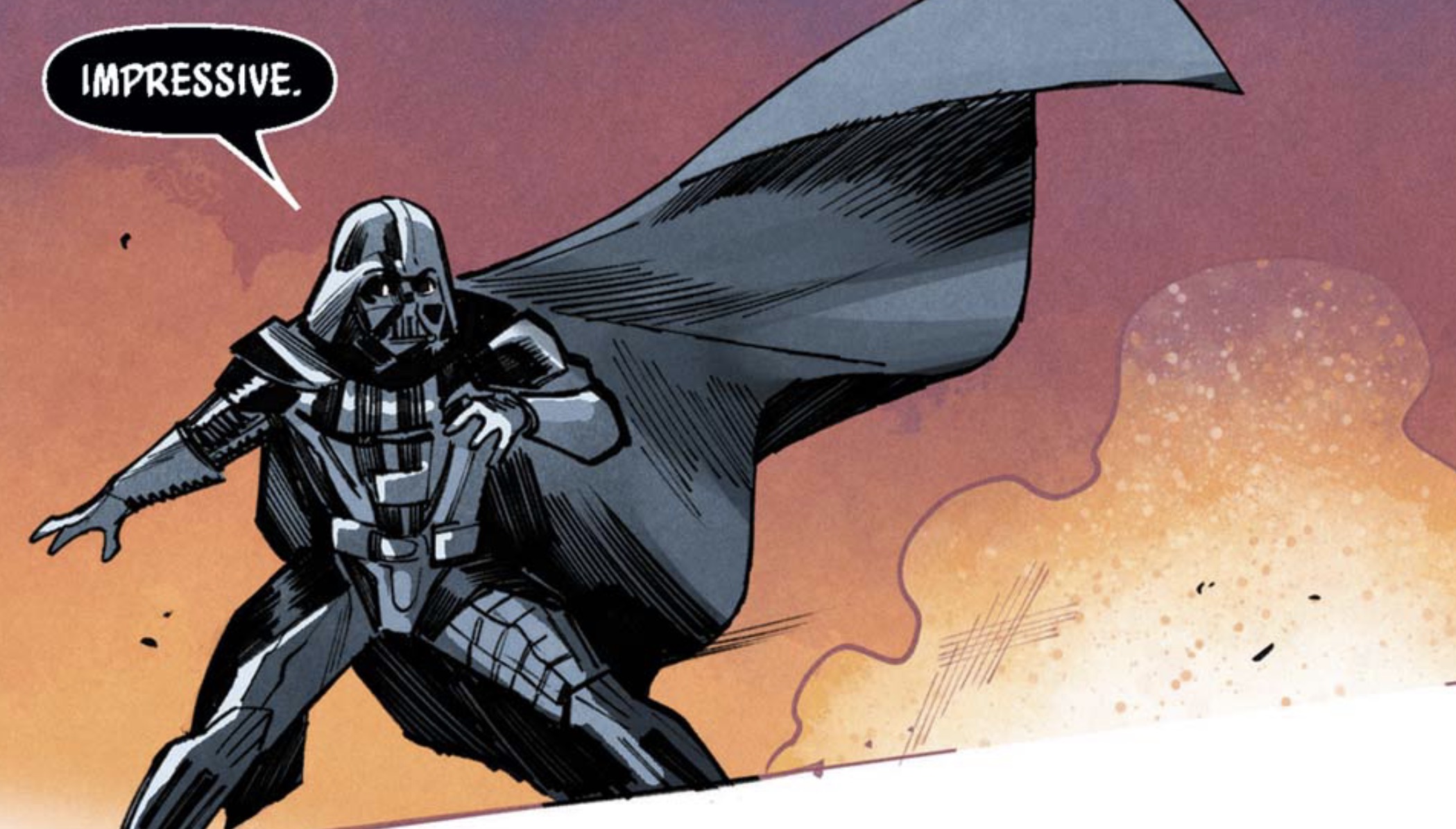 Darth Vader in a Star Wars comic panel: "Impressive."