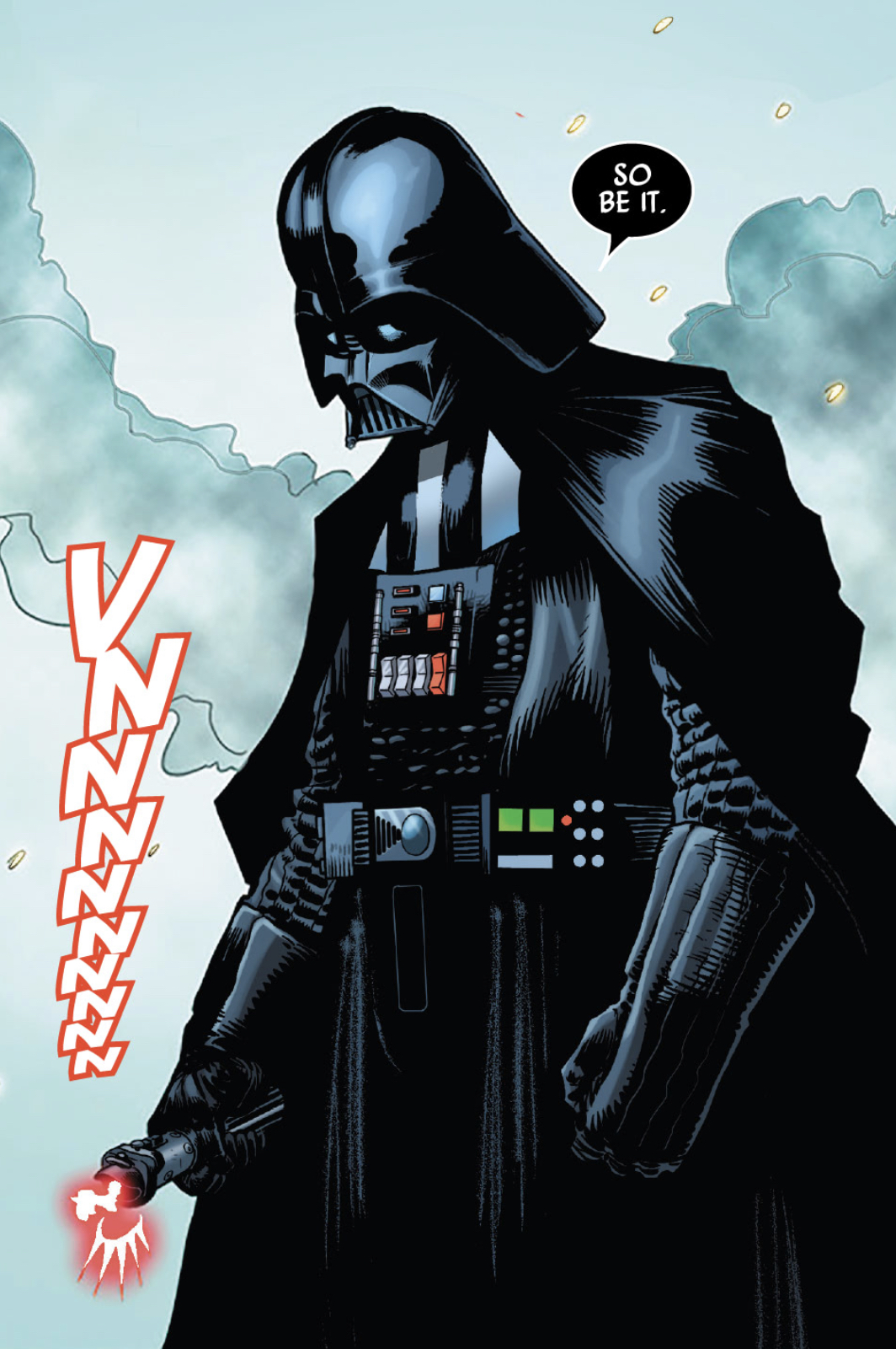 Darth Vader in a Star Wars comic panel: "So be it."