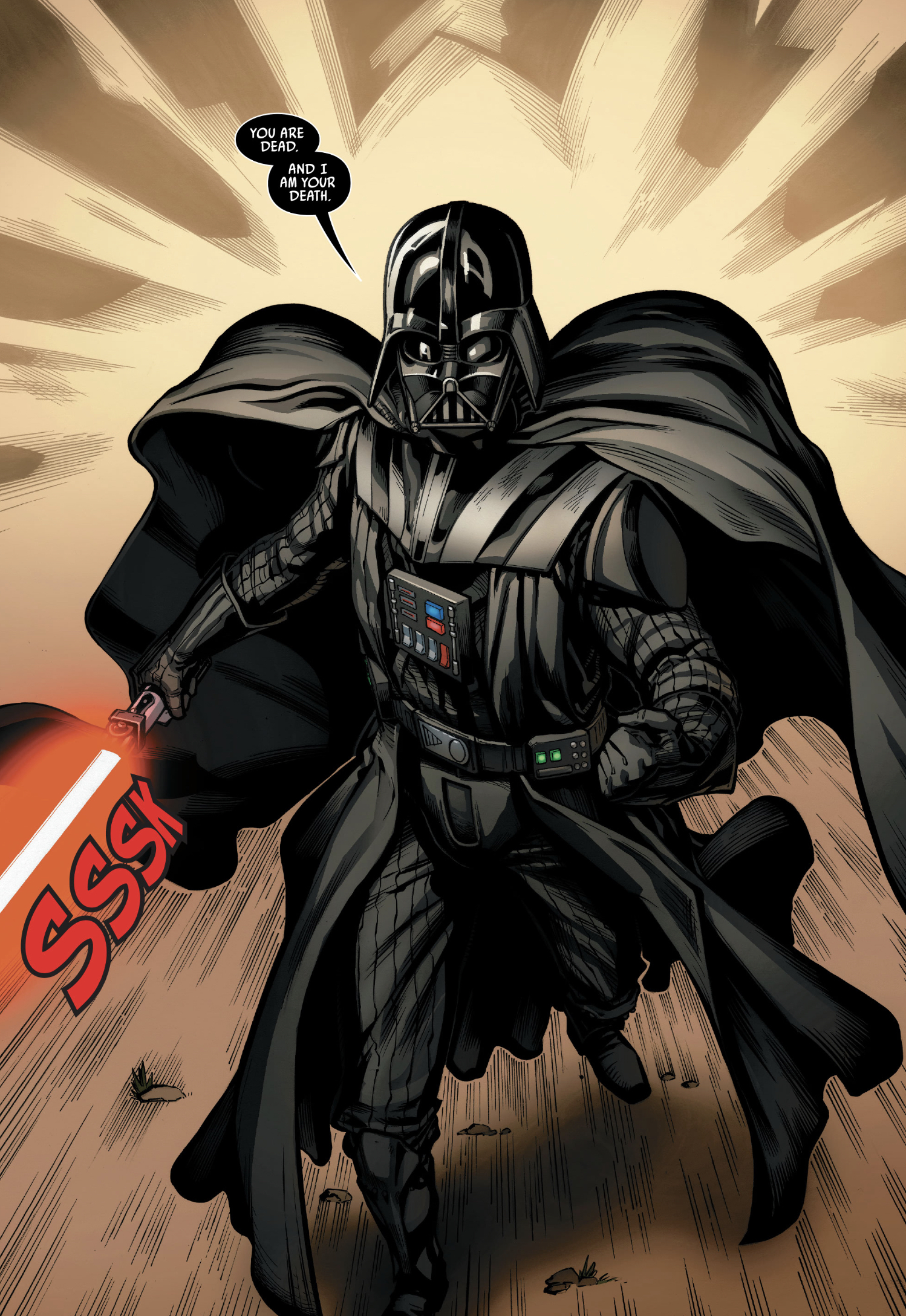 Darth Vader in a Star Wars comic panel: "You are dead. And I am your death."