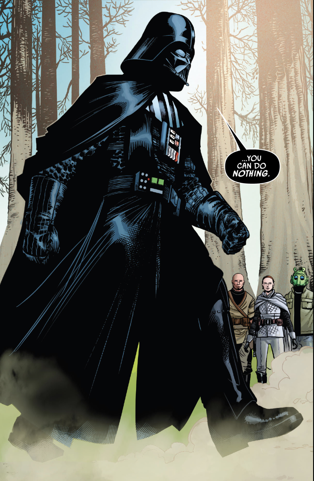 Darth Vader & Sabé in a Star Wars comic panel: "...You can do nothing."
