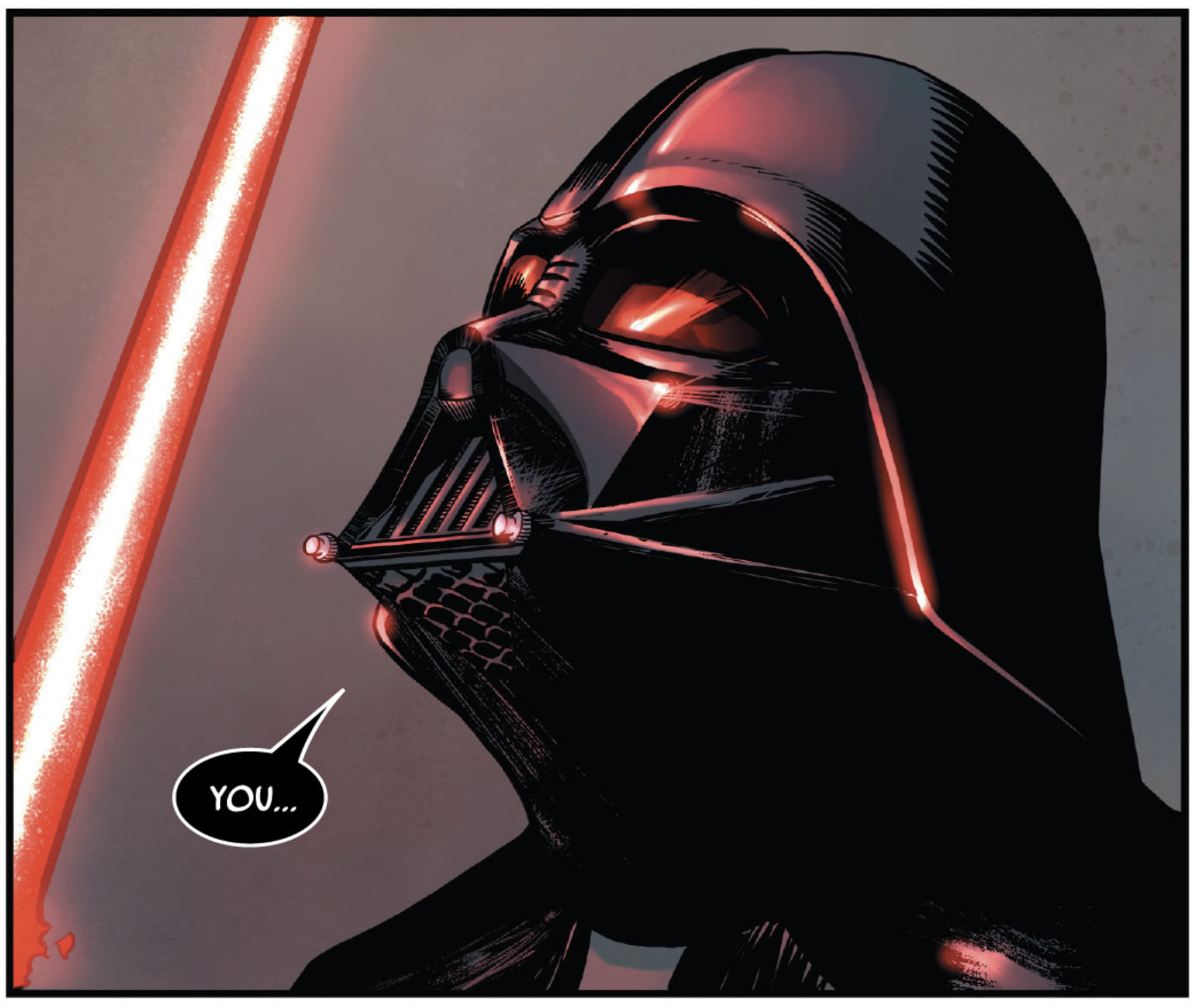 Darth Vader in a Star Wars comic panel: "You..."