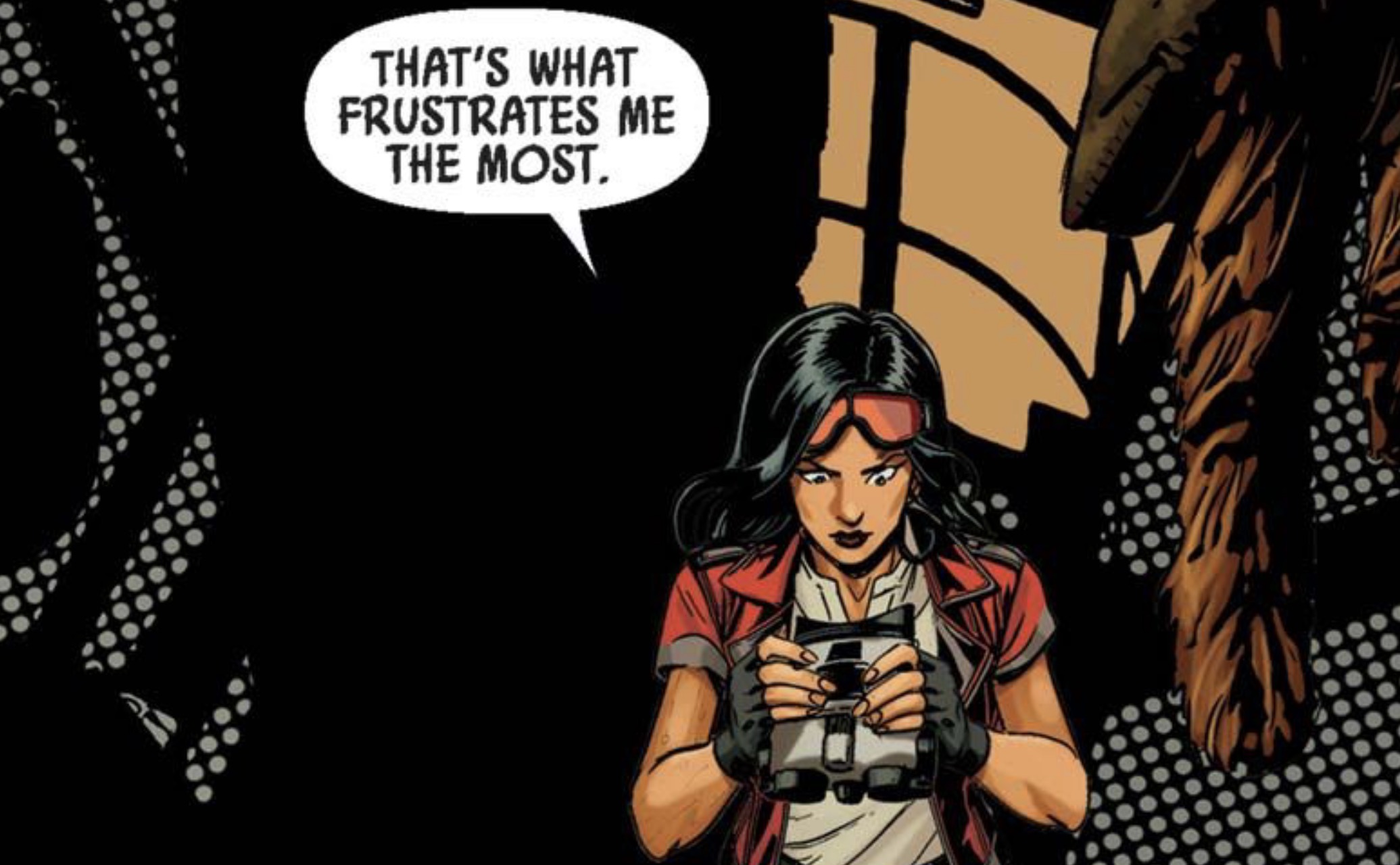 Doctor Aphra in a Star Wars comic panel: "That's what frustrates me the most."