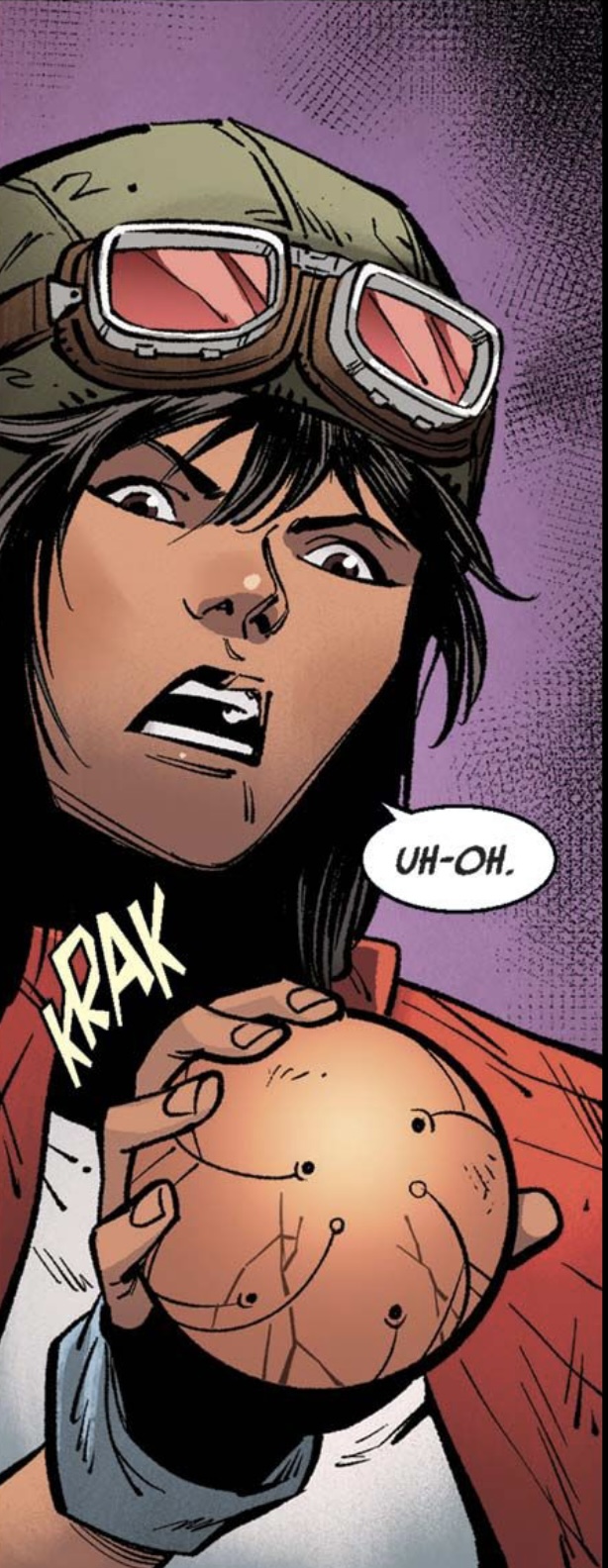 Doctor Aphra in a Star Wars comic panel: "Uh-oh."
