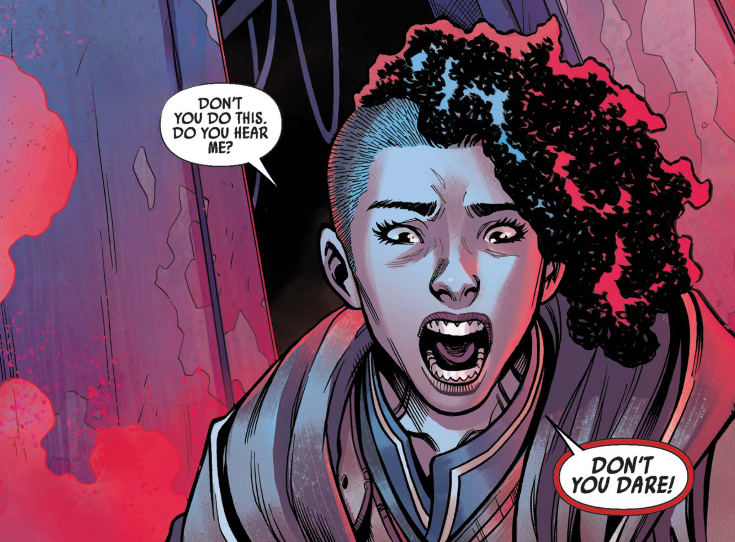 Keeve Trennis in a Star Wars comic panel: "Don't you do this, do you hear me? Don't you dare!"