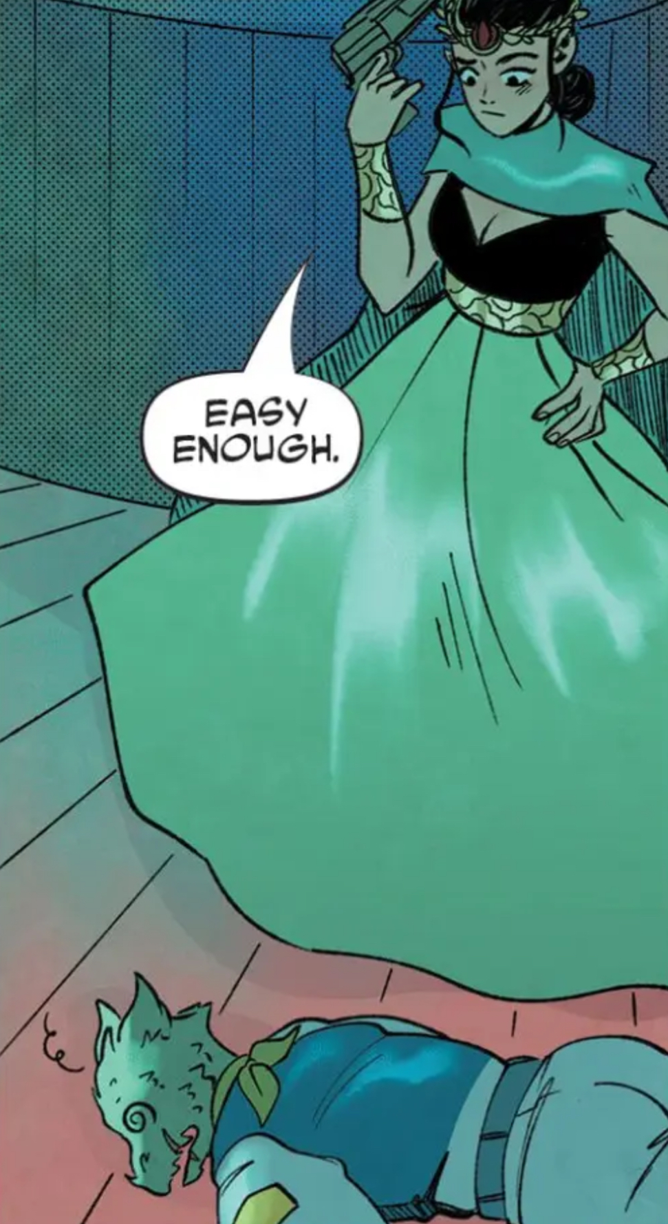 Padmé Amidala in a Star Wars comic panel: "Easy enough."