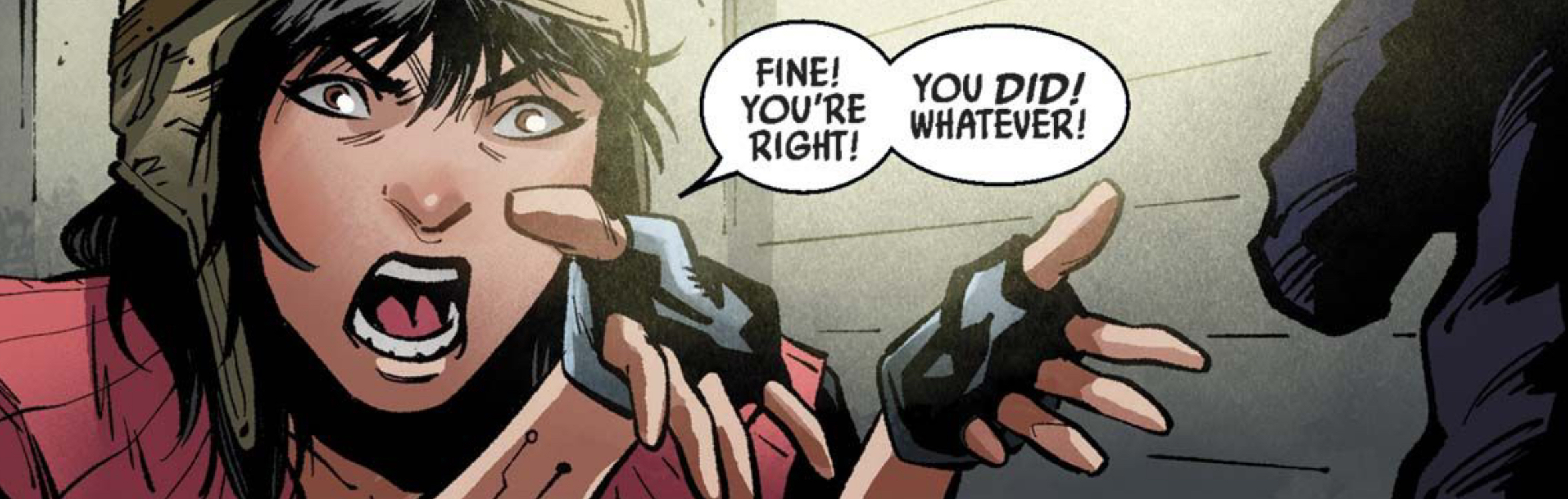 Doctor Aphra in a Star Wars comic panel: "Fine! You're right! You did! Whatever!"