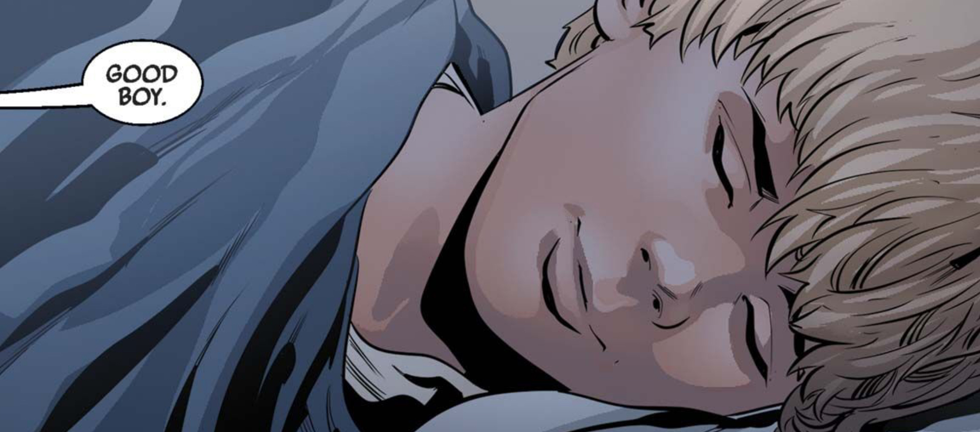 Luke Skywalker in a Star Wars comic panel: "Good boy."
