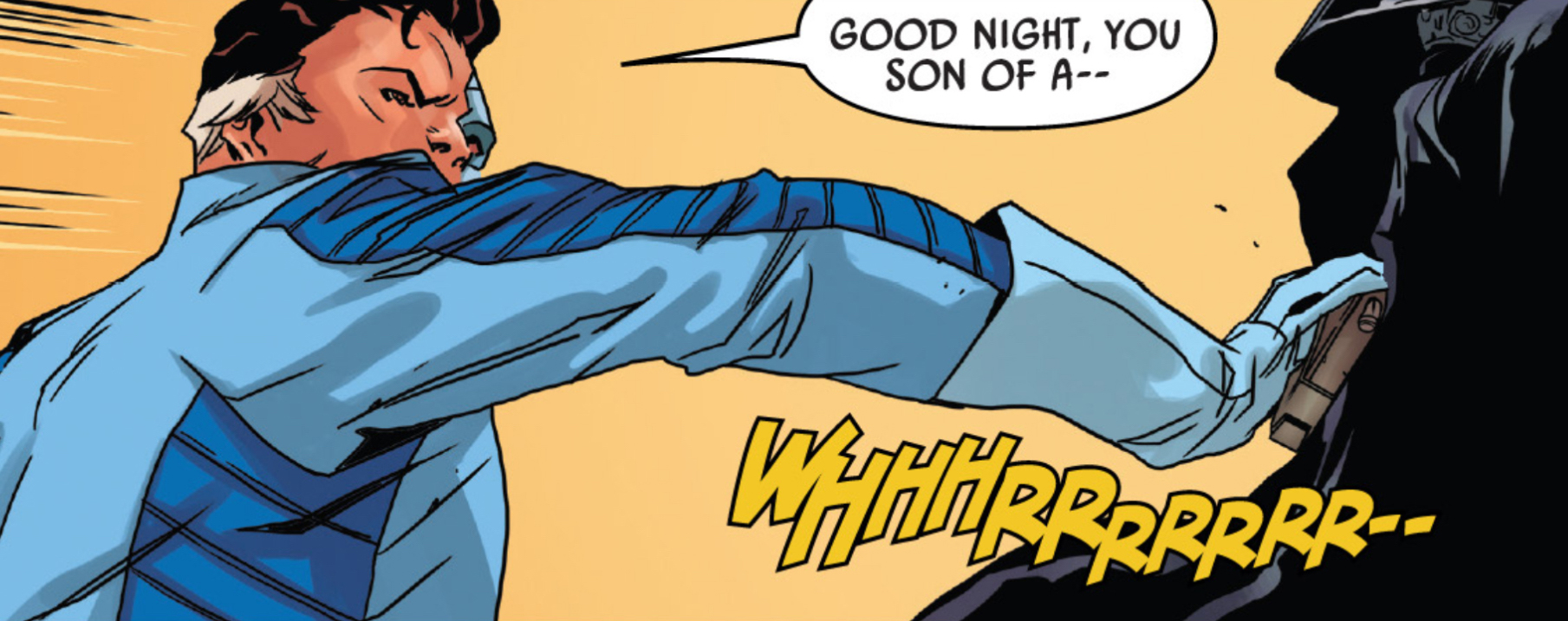 Beilert Valance in a Star Wars comic panel: "Good night, you son of a--"