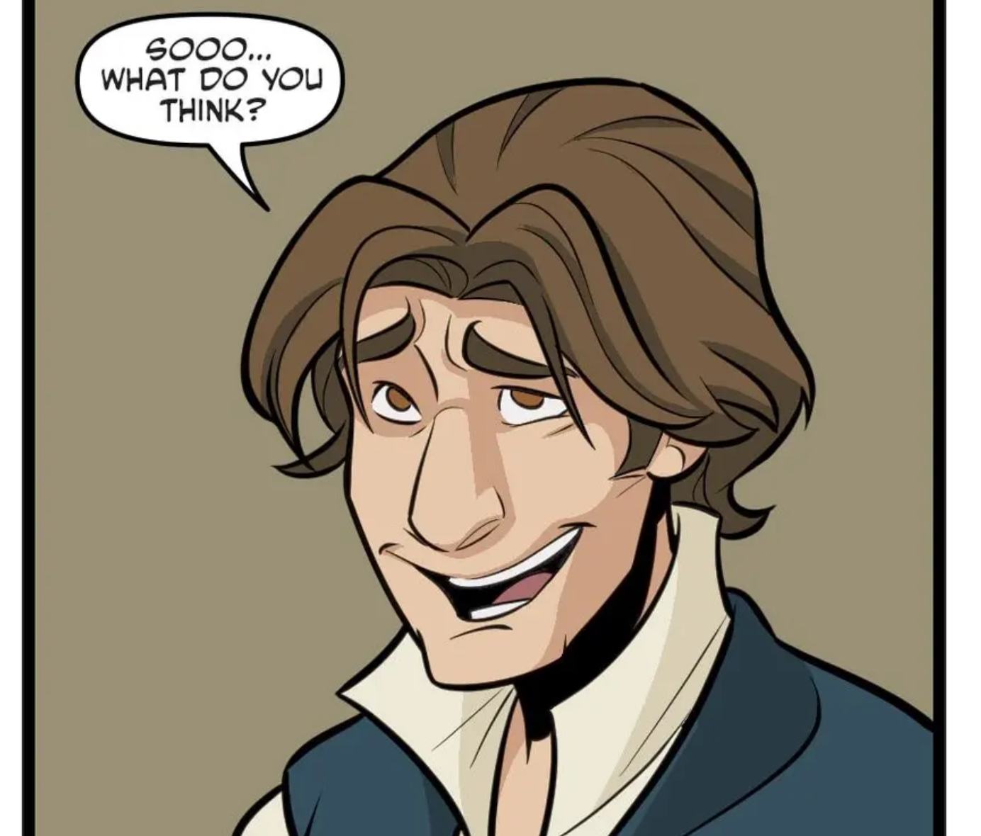 Han Solo in a Star Wars comic panel: "Sooo... What do you think?"