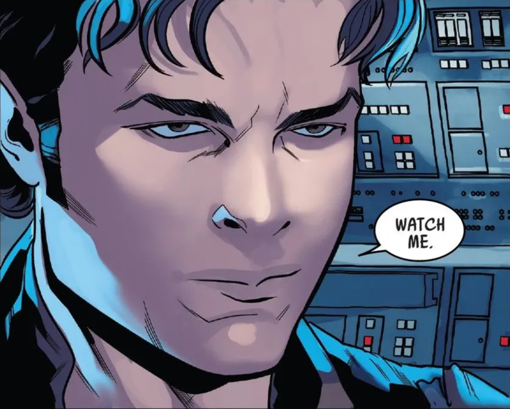 Han Solo in a Star Wars comic panel: "Watch me."
