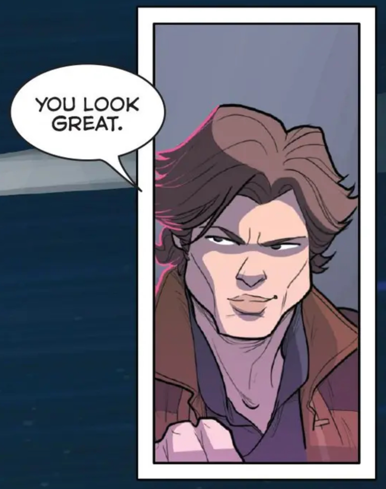 Anakin Skywalker in a Star Wars comic panel: "You look great."
