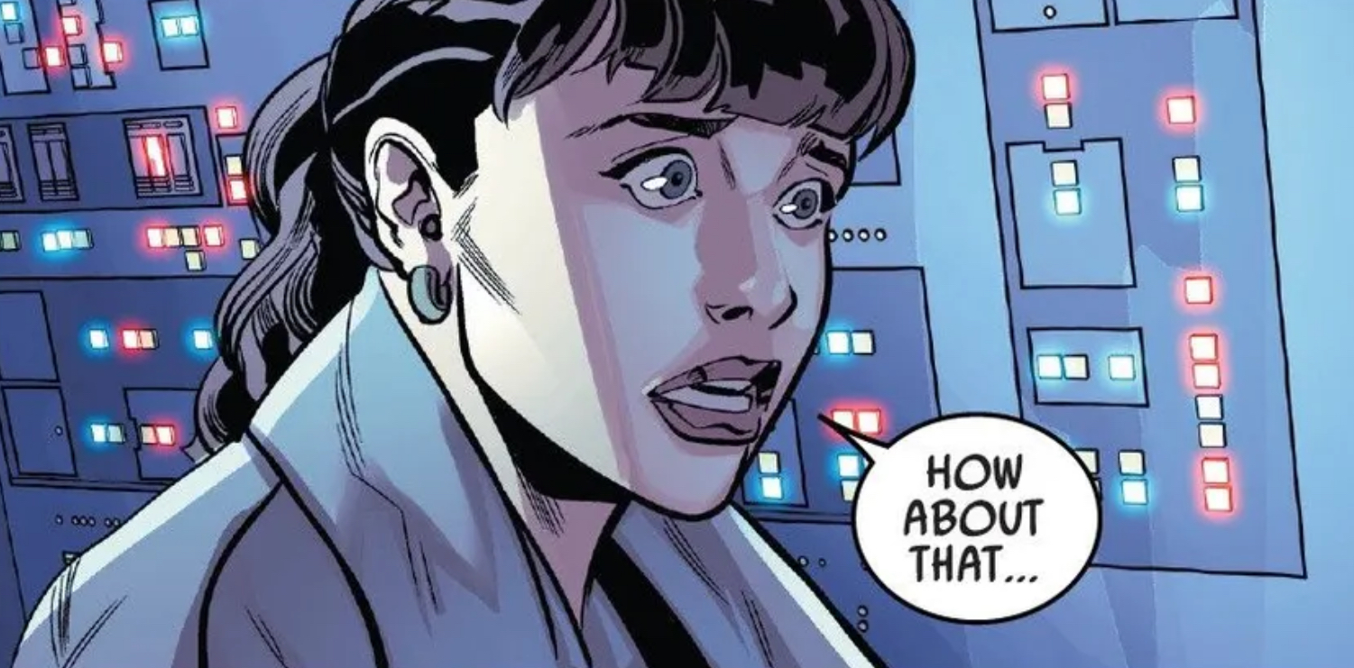 Leia Organa in a Star Wars comic panel: "How about that..."