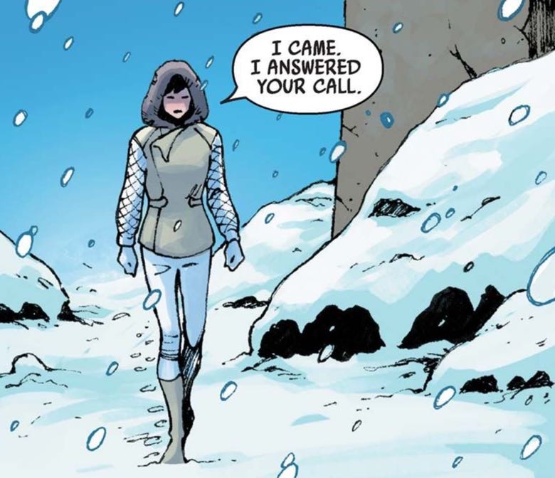 Leia Organa in a Star Wars comic panel: "I came. I answered your call."
