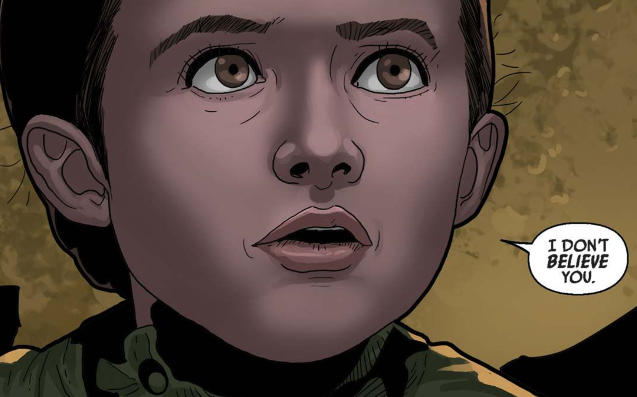 Leia Organa in a Star Wars comic panel: "I don't believe you."