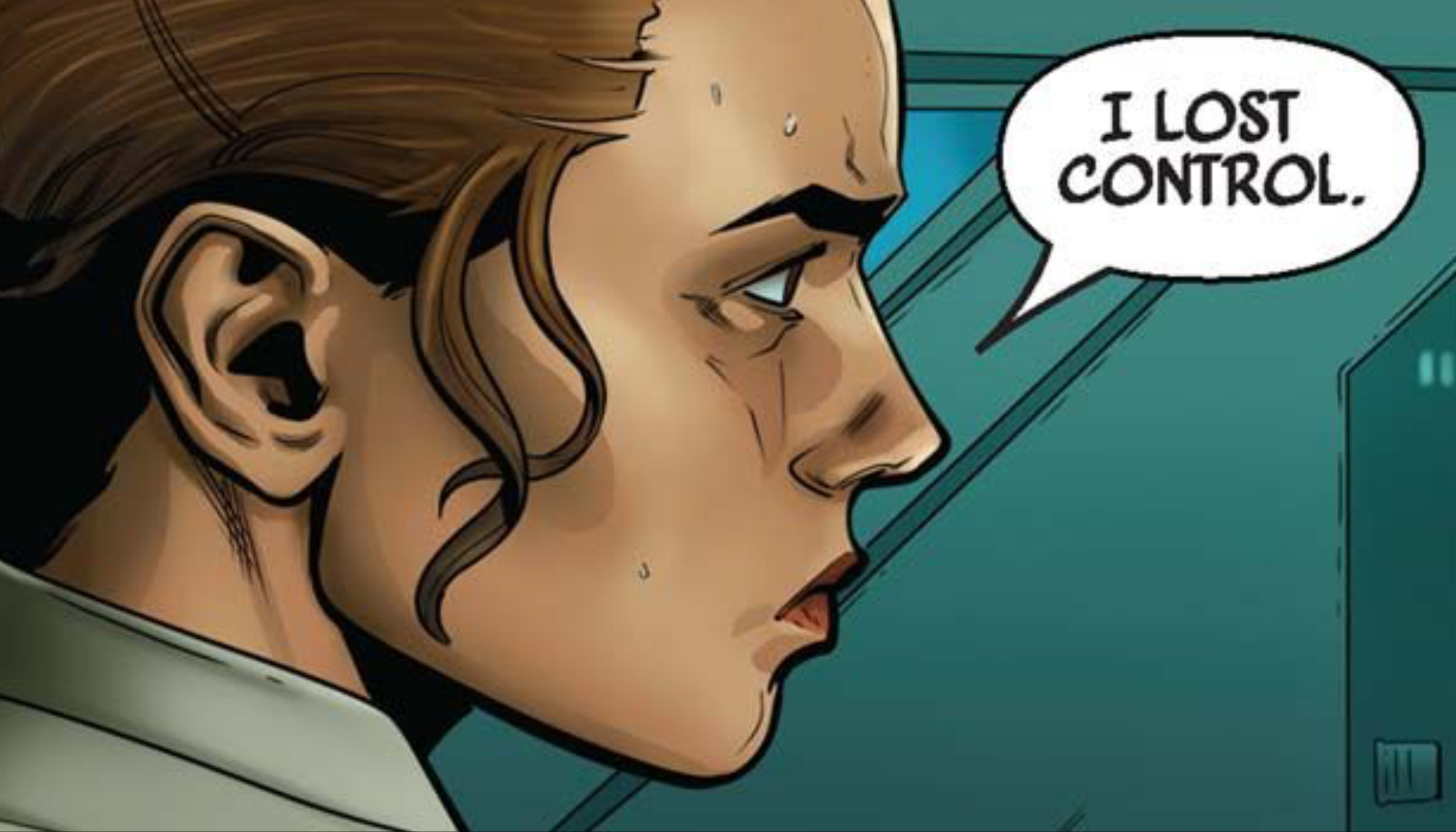 Anakin Skywalker in a Star Wars comic panel: "I lost control."