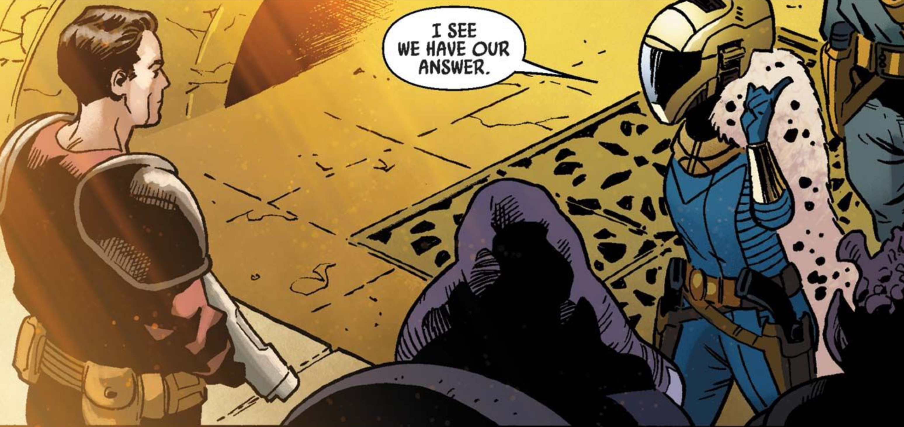 Beilert Valance in a Star Wars comic panel: "I see we have our answer."