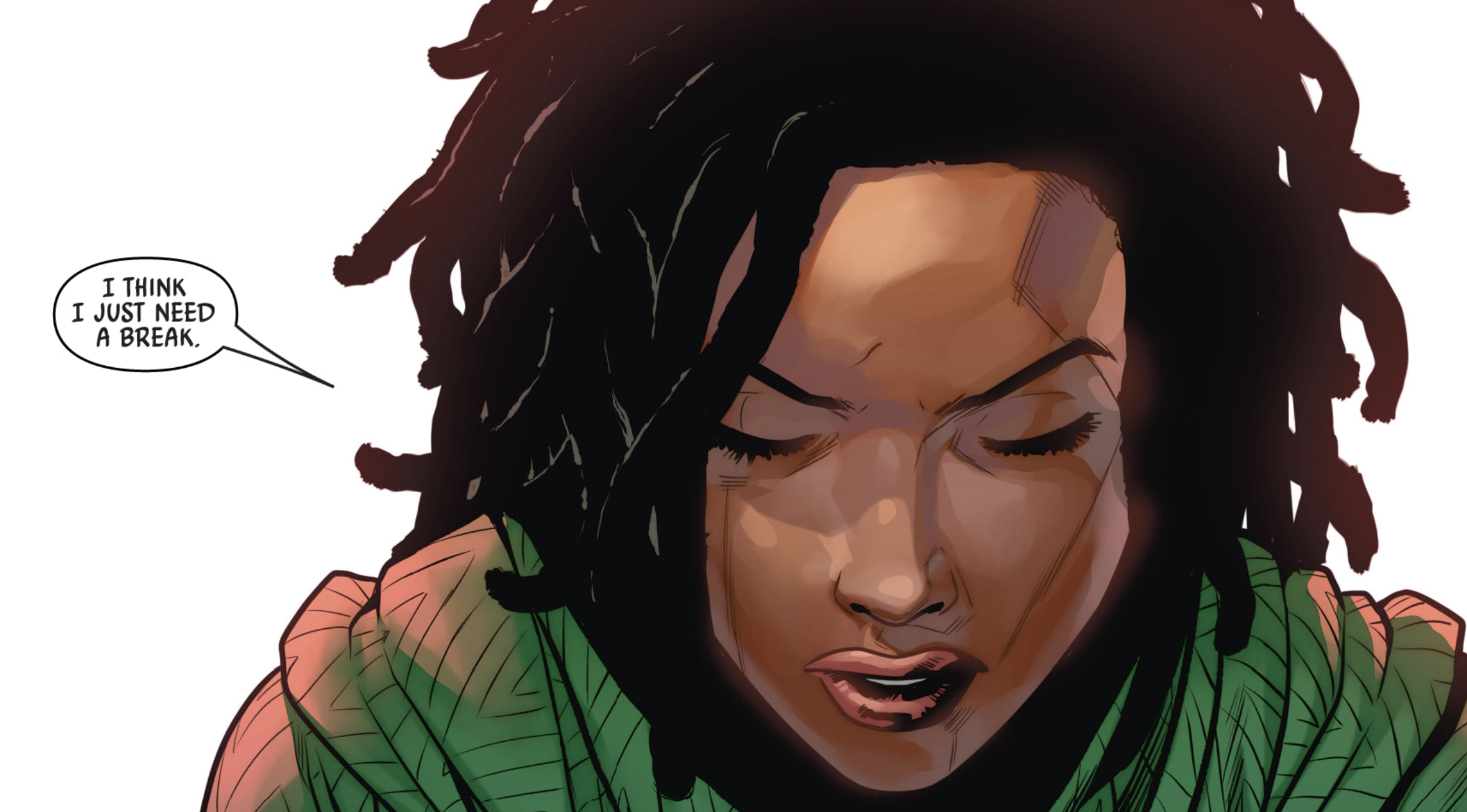 Keeve Trennis in a Star Wars comic panel: "I think I just need a break."