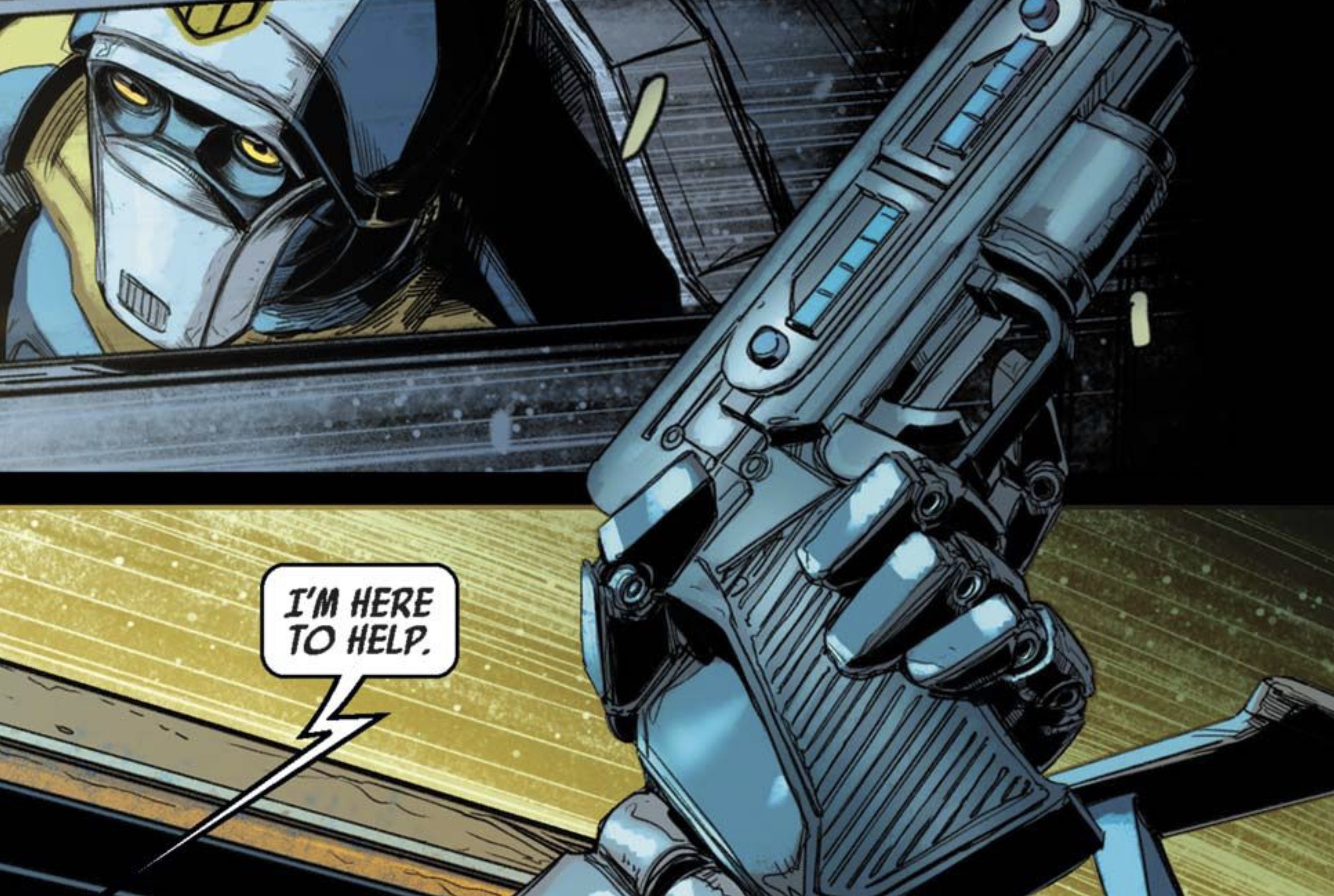 Ochi of Bestoon in a Star Wars comic panel: "I'm here to help."