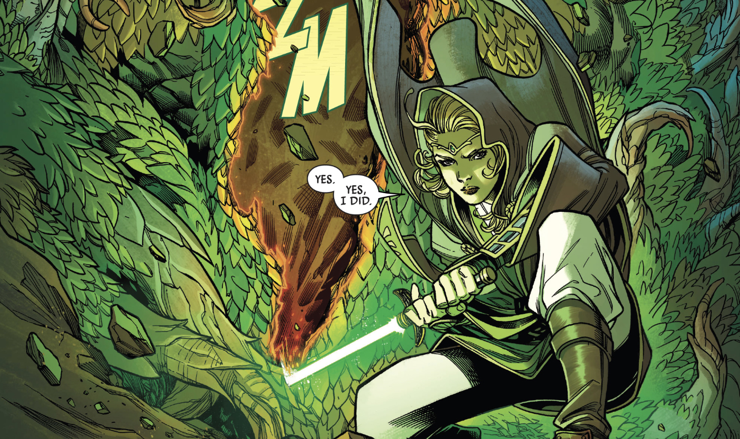 Avar Kriss in a Star Wars comic panel: "Yes. Yes, I did."