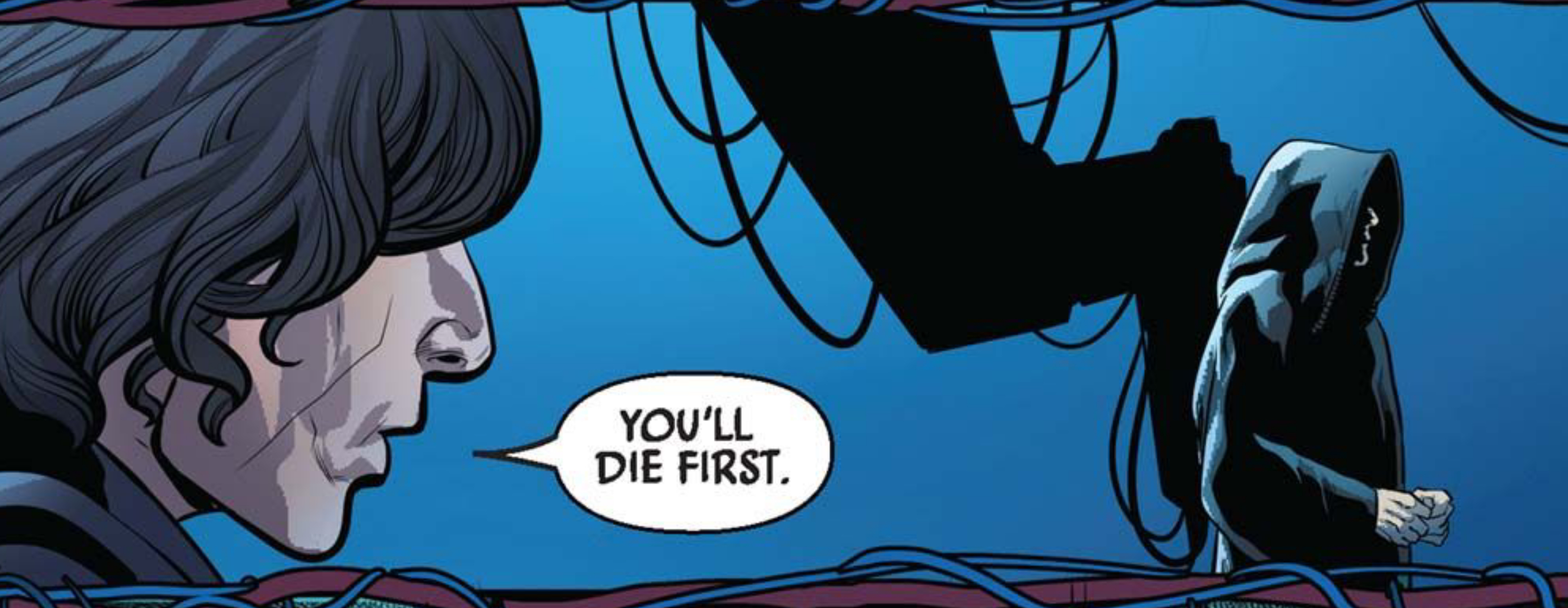 Kylo Ren & Emperor Palpatine in a Star Wars comic panel: "You'll die first."