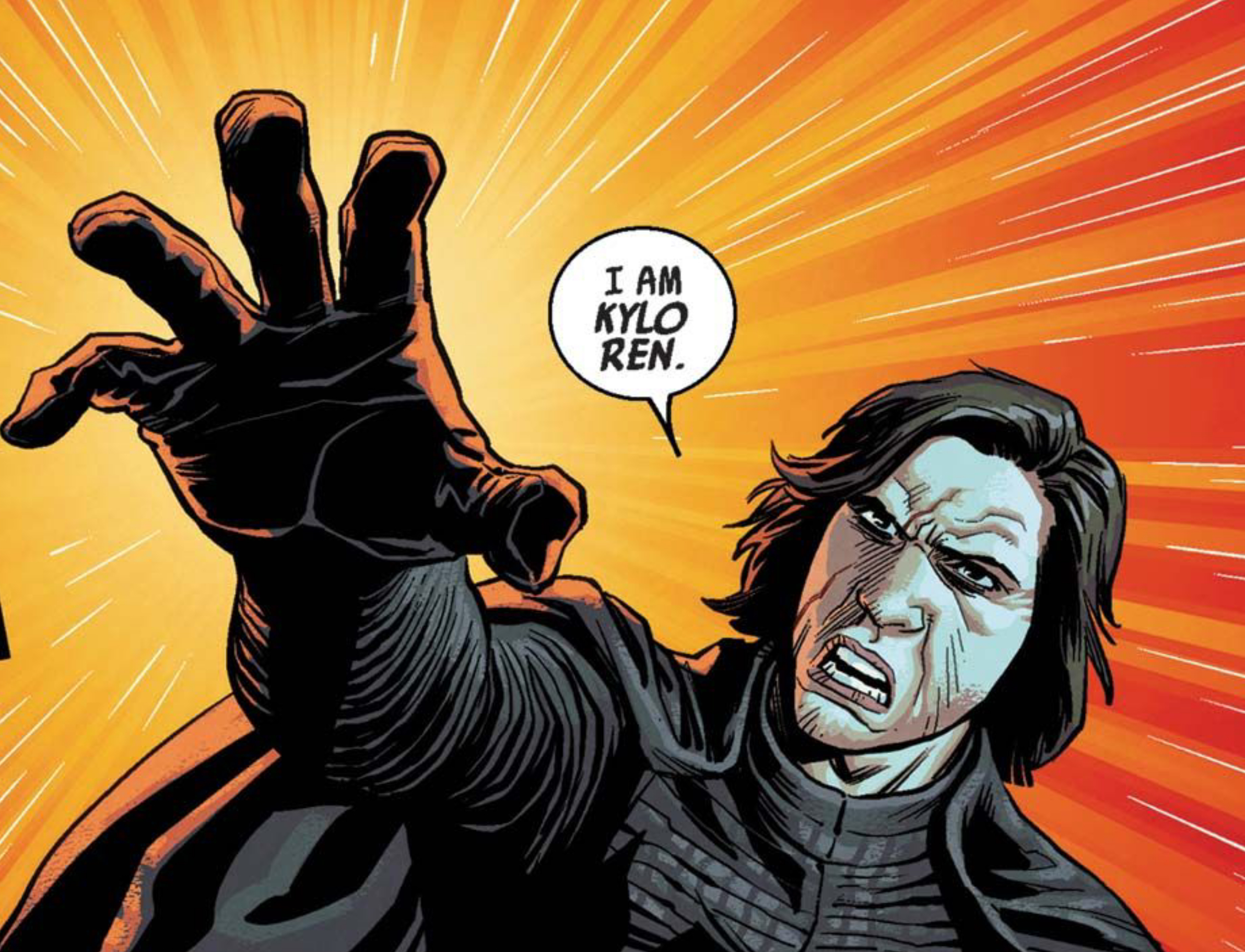 Kylo Ren in a Star Wars comic panel: "I am Kylo Ren."