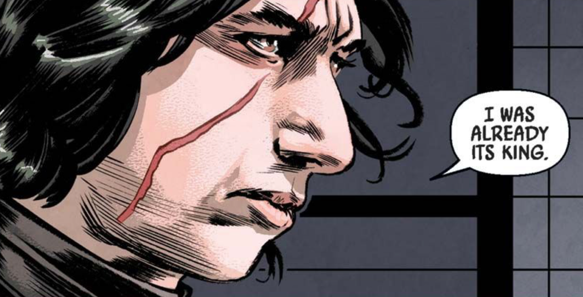Kylo Ren in a Star Wars comic panel: "I was already its king."