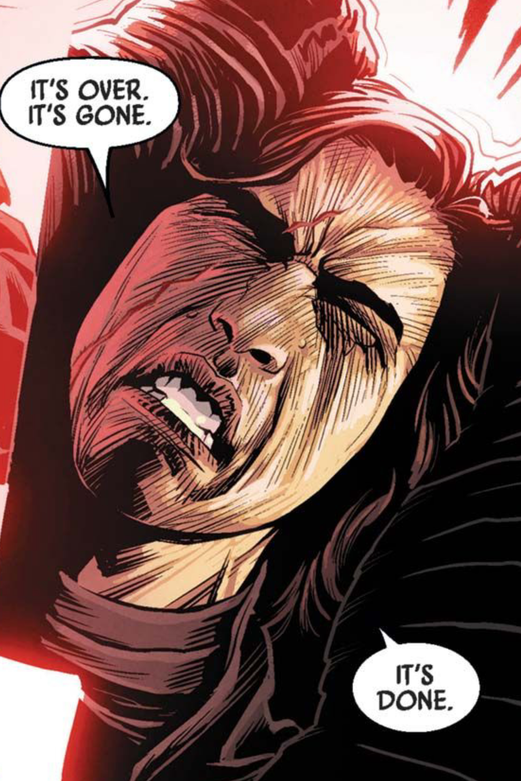 Kylo Ren in a Star Wars comic panel: "It's over. It's gone. It's done."