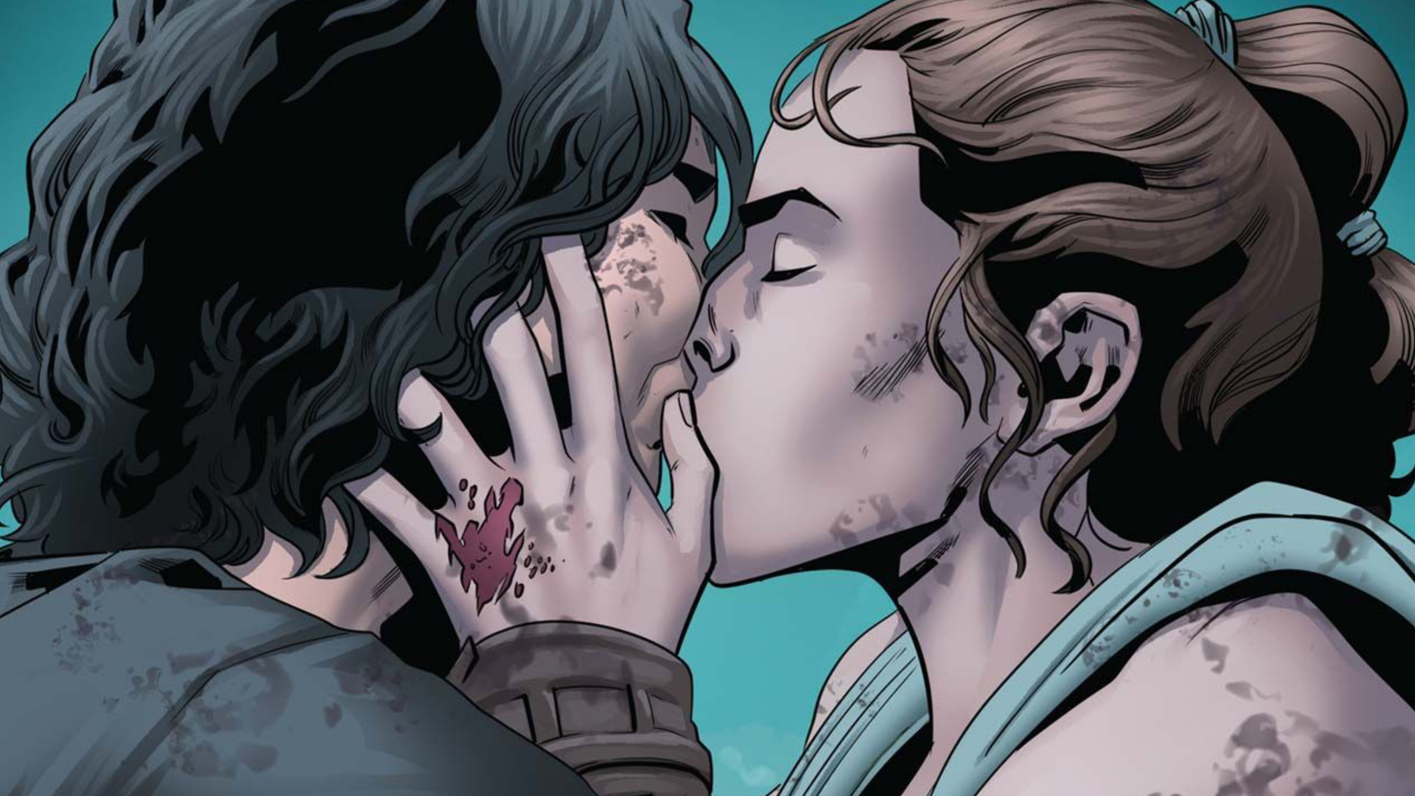Star Wars comic panel: Kylo Ren & Rey