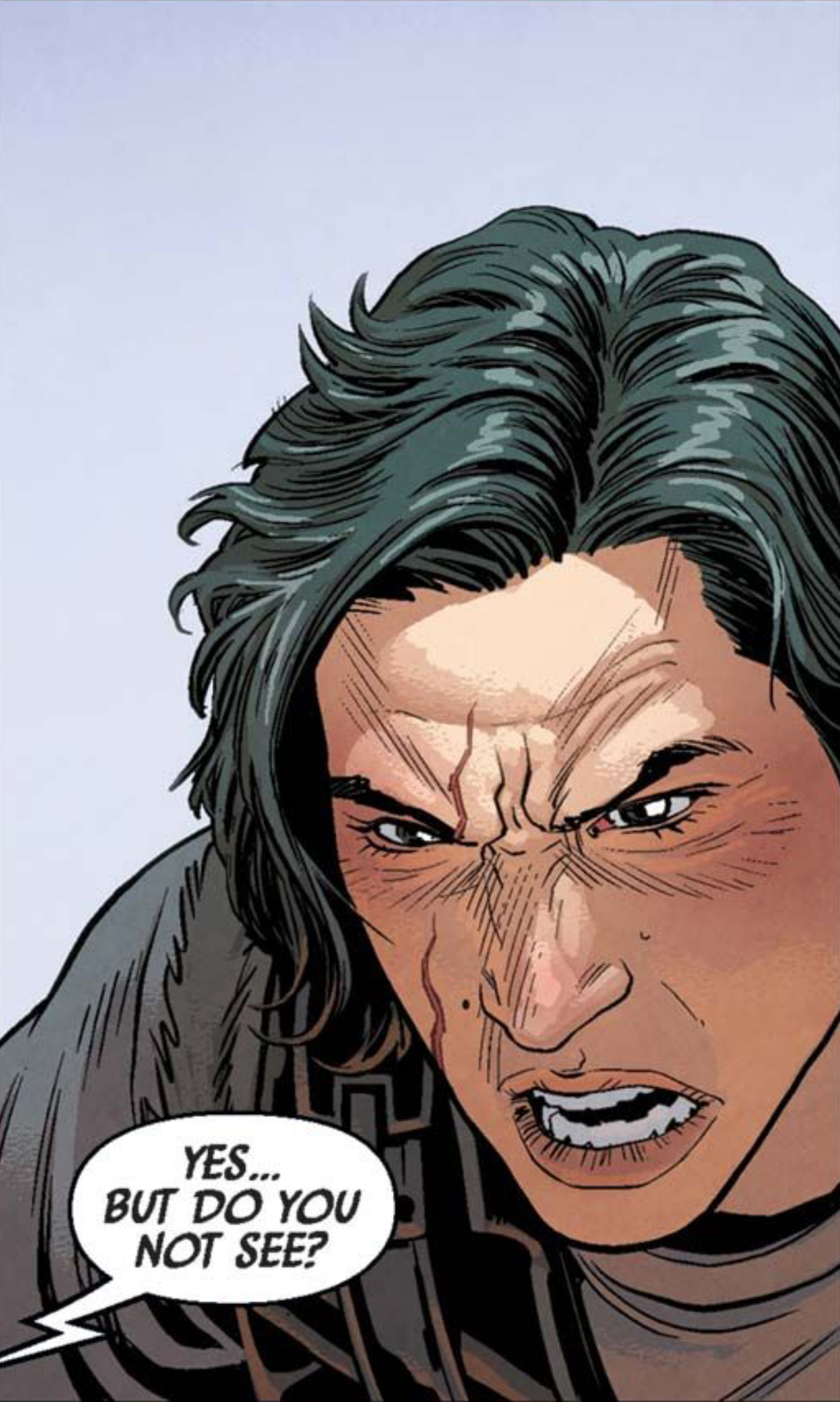 Kylo Ren in a Star Wars comic panel: "Yes... but do you not see?"