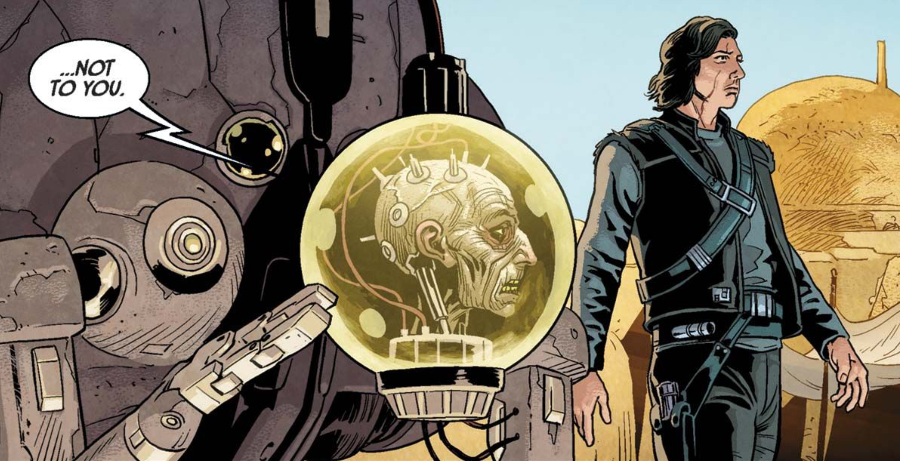 Beilert Valance in a Star Wars comic panel: "...Not to you."