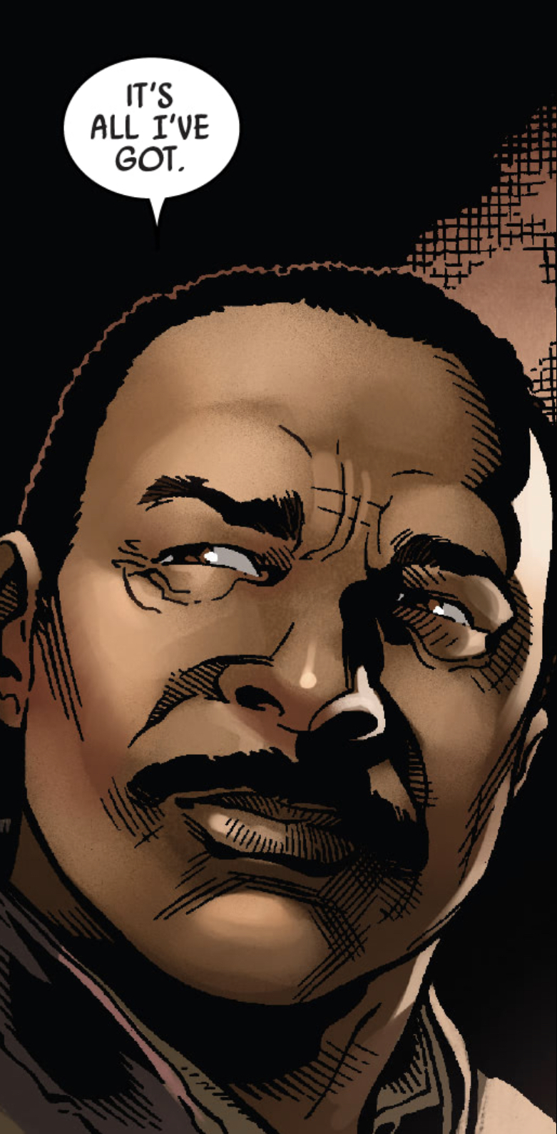 Lando Calrissian in a Star Wars comic panel: "It's all I've got."