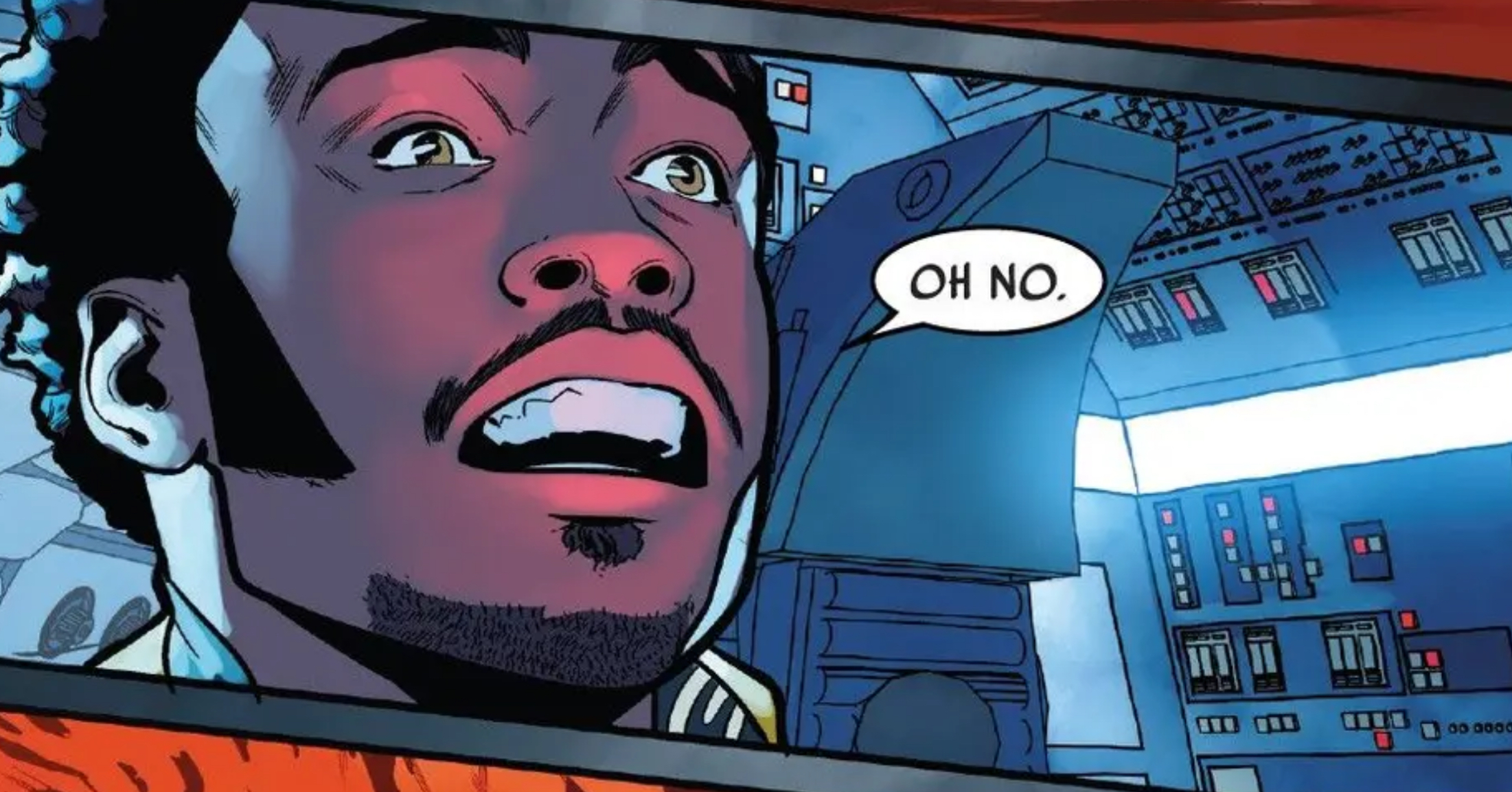 Lando Calrissian in a Star Wars comic panel: "Oh no."