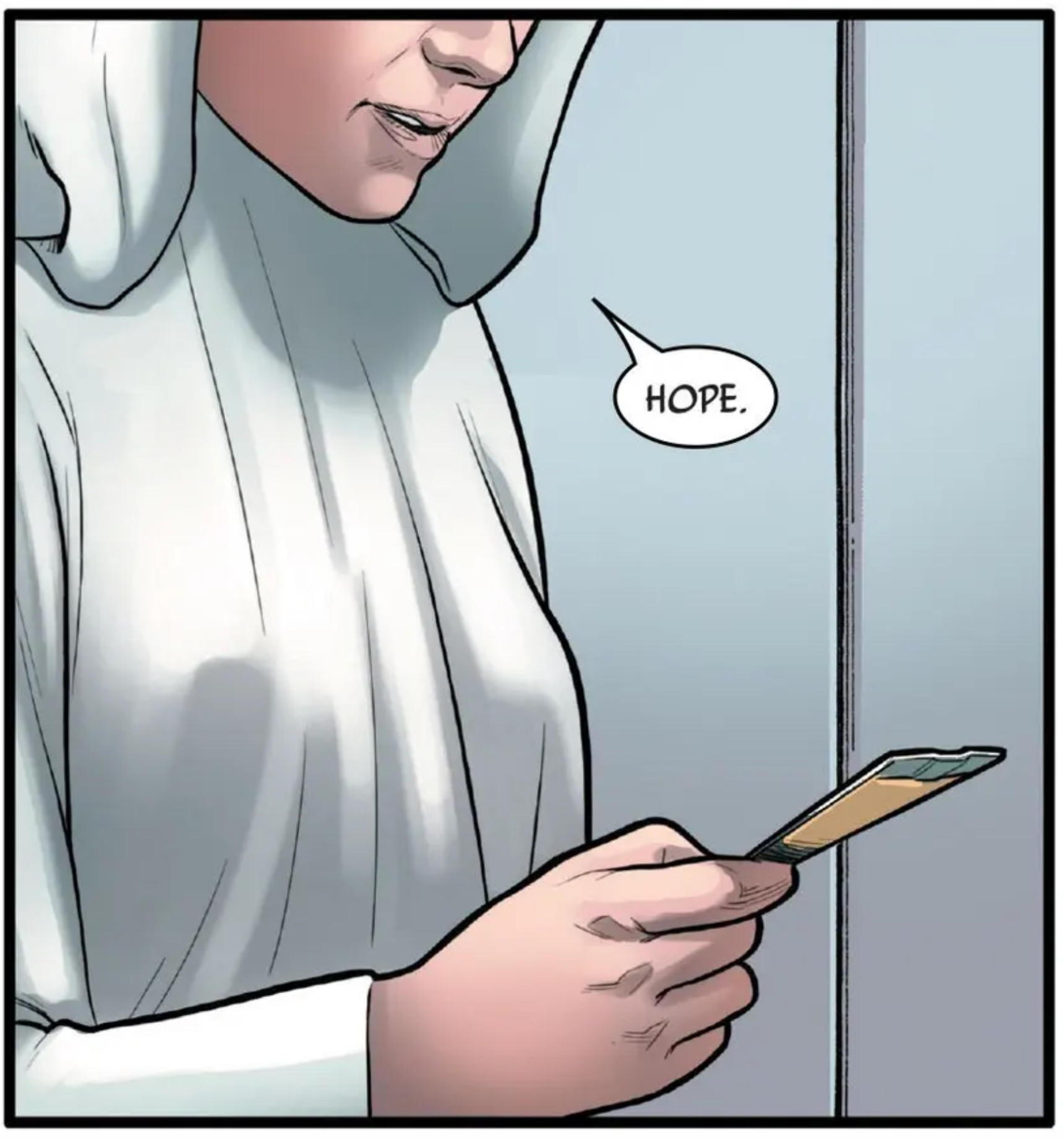 Leia Organa in a Star Wars comic panel: "Hope."