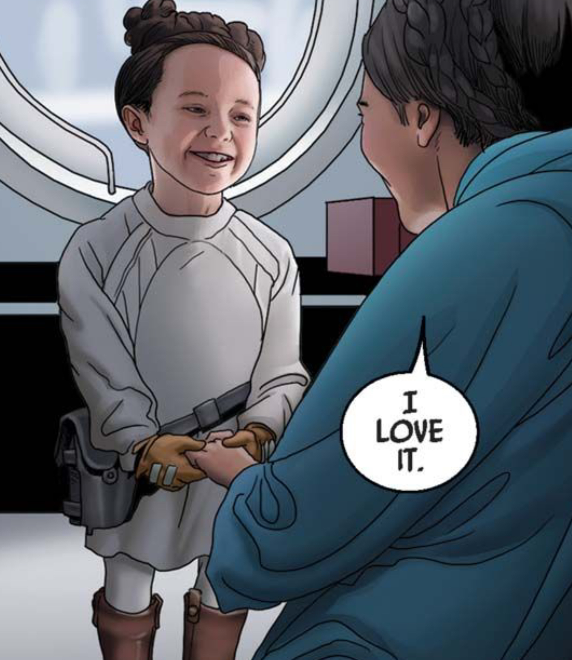 Leia Organa & Breha Organa in a Star Wars comic panel: "I love it."