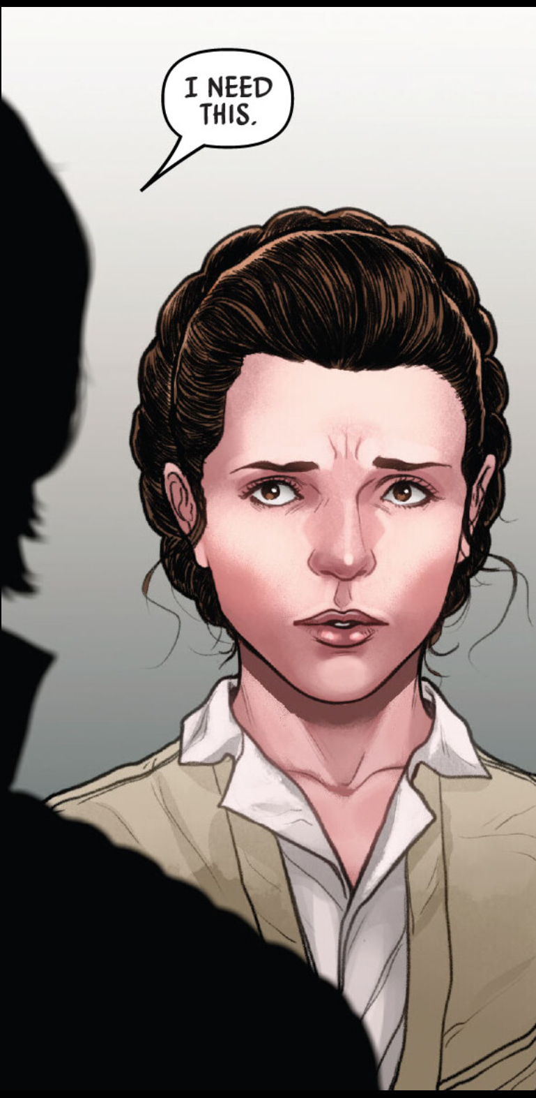 Leia Organa in a Star Wars comic panel: "I need this."