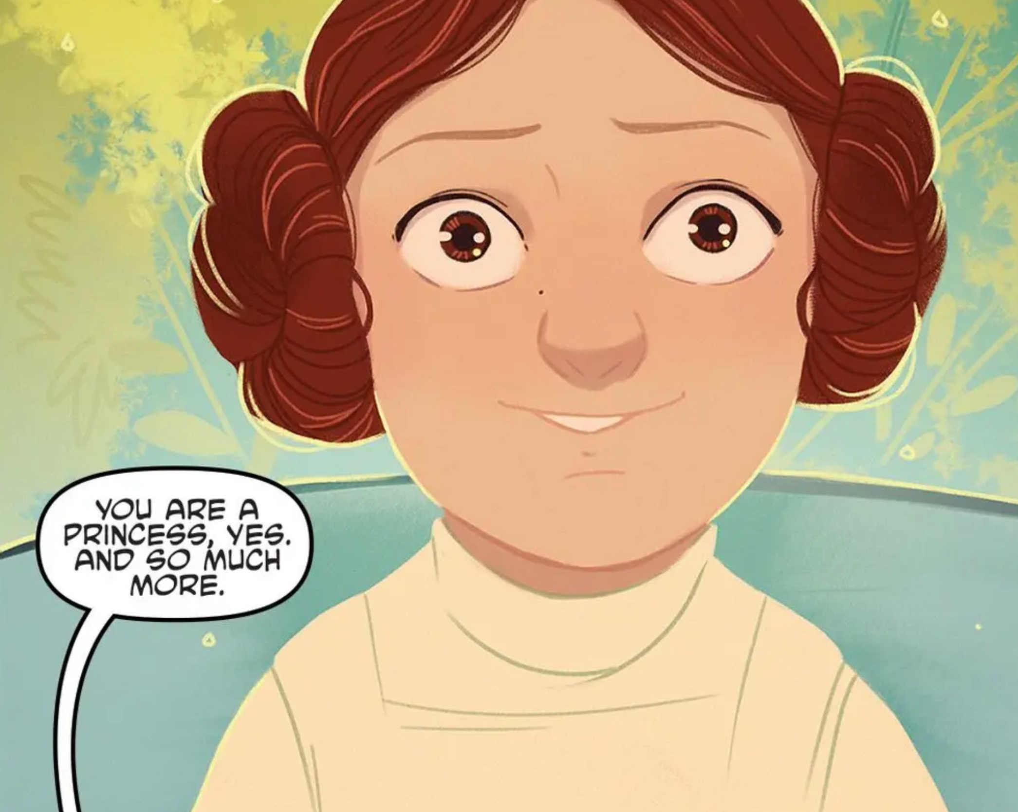 Leia Organa in a Star Wars comic panel: "You are a princess, yes, and so much more."