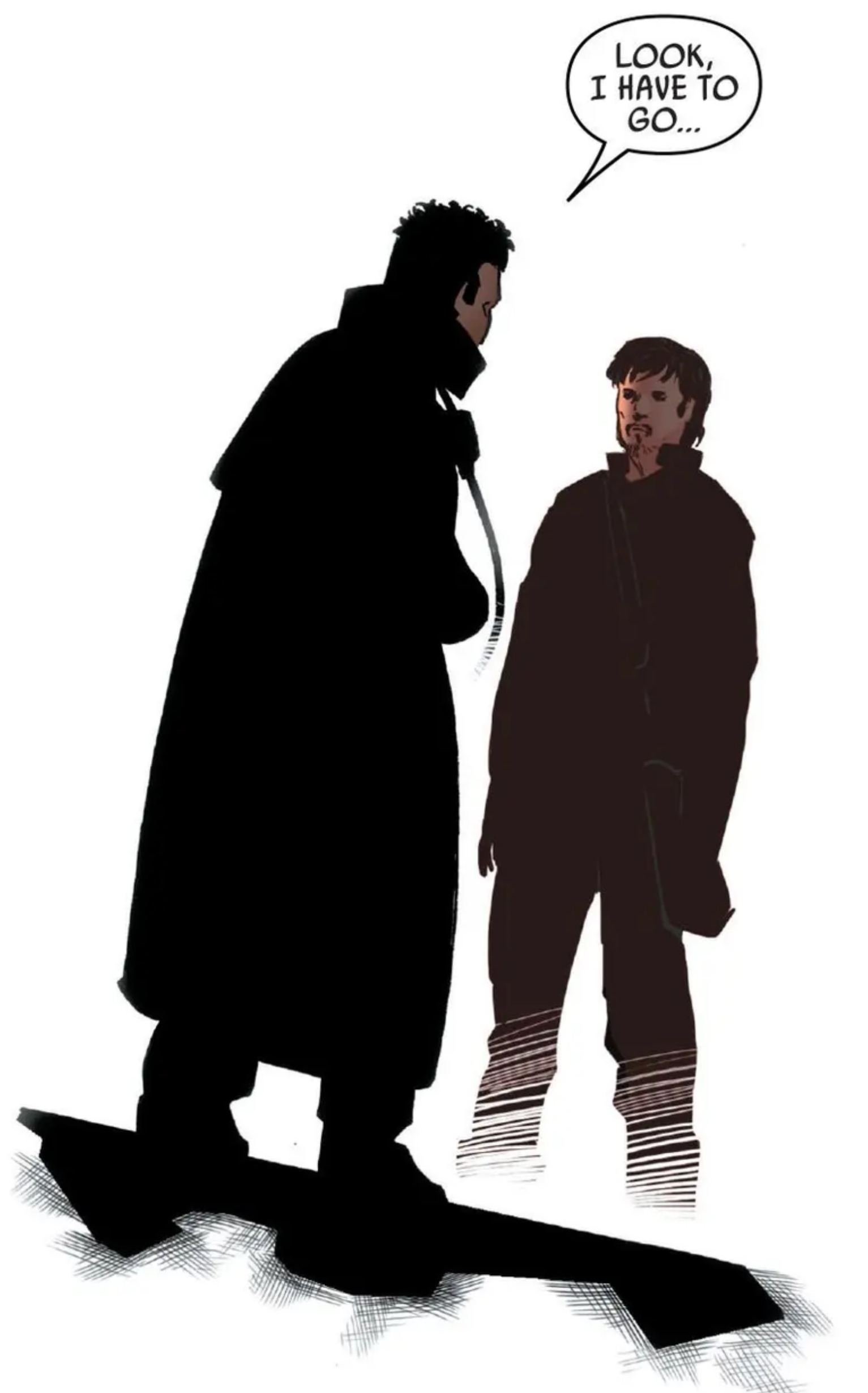 Anakin Skywalker & Obi-Wan Kenobi in a Star Wars comic panel: "Look, I have to go..."